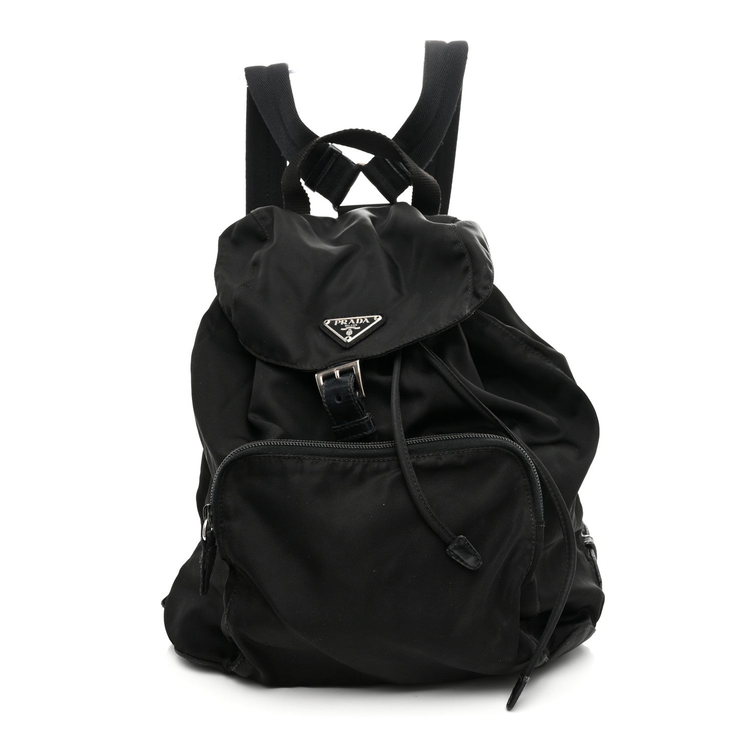 Tessuto Nylon Vela Cinch Backpack Black