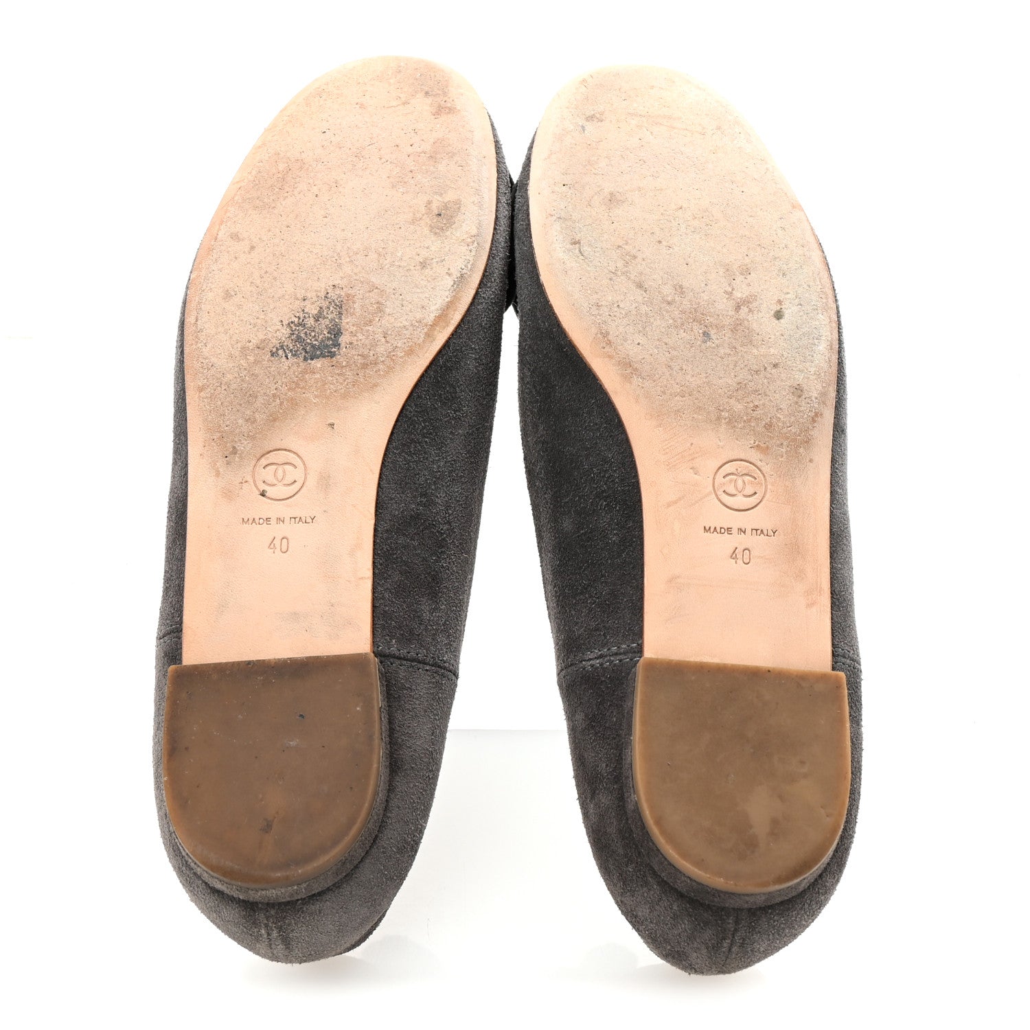 Suede Camellia CC Ballerina Flats 40 Grey