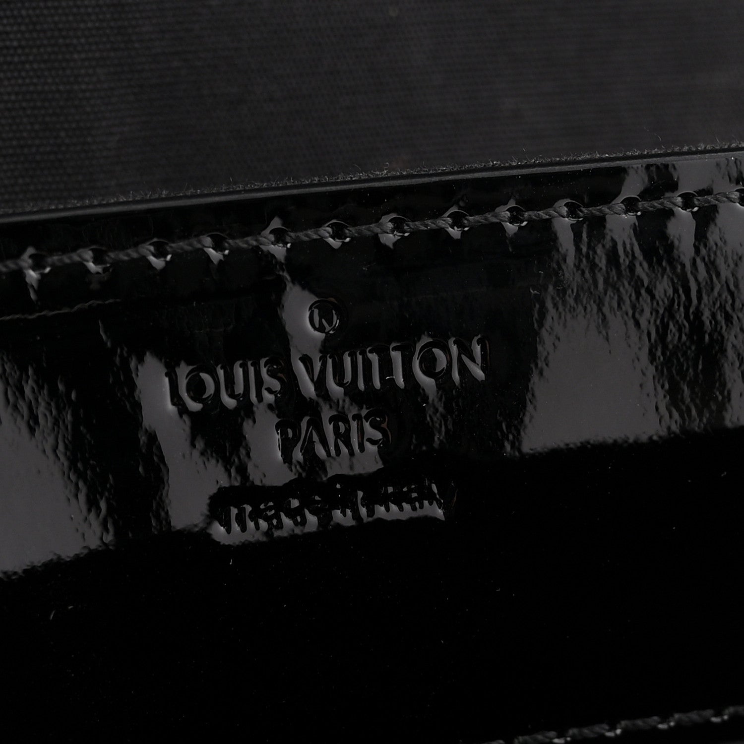 Patent Louise Clutch Black