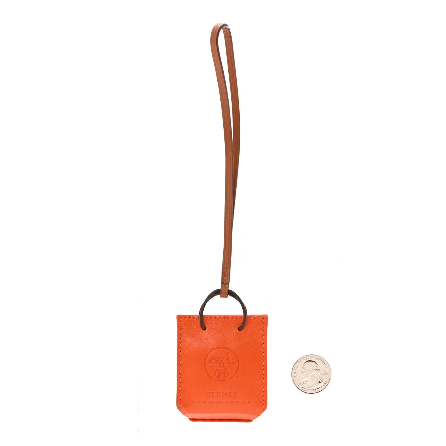Milo Lambskin Swift Shopping Bag Charm Feu Gold