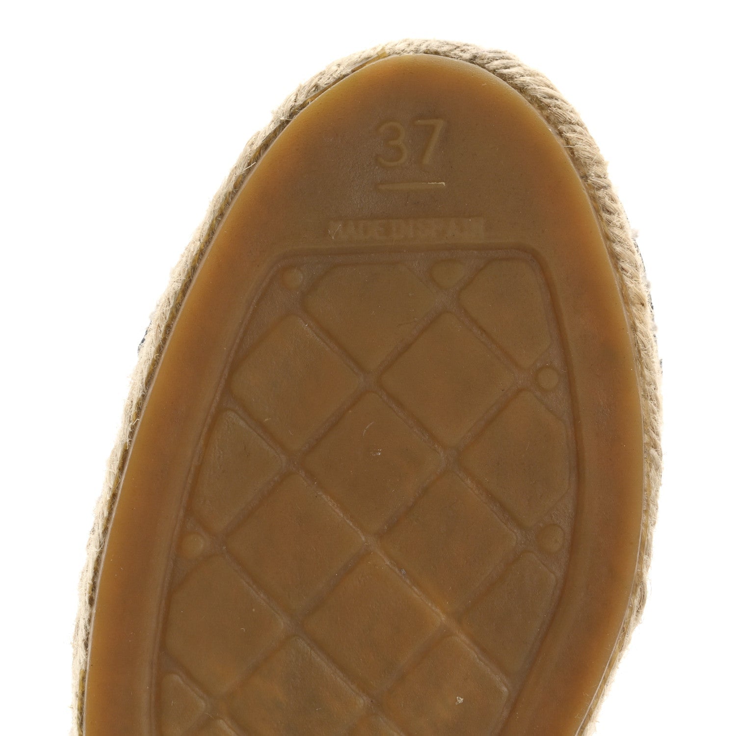 Mesh Grosgrain CC Espadrilles 37 Purple Black