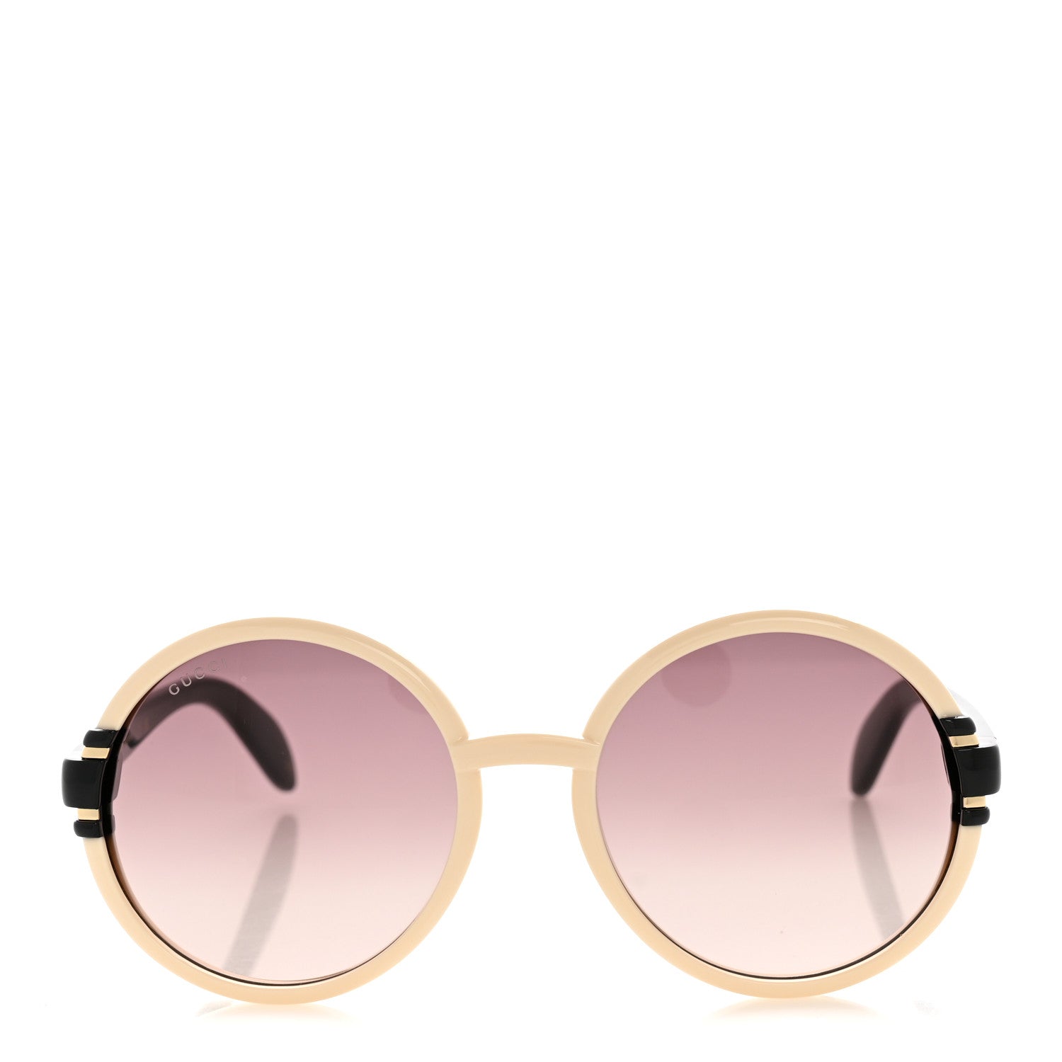 Acetate Round Sunglasses GG1067S White Black