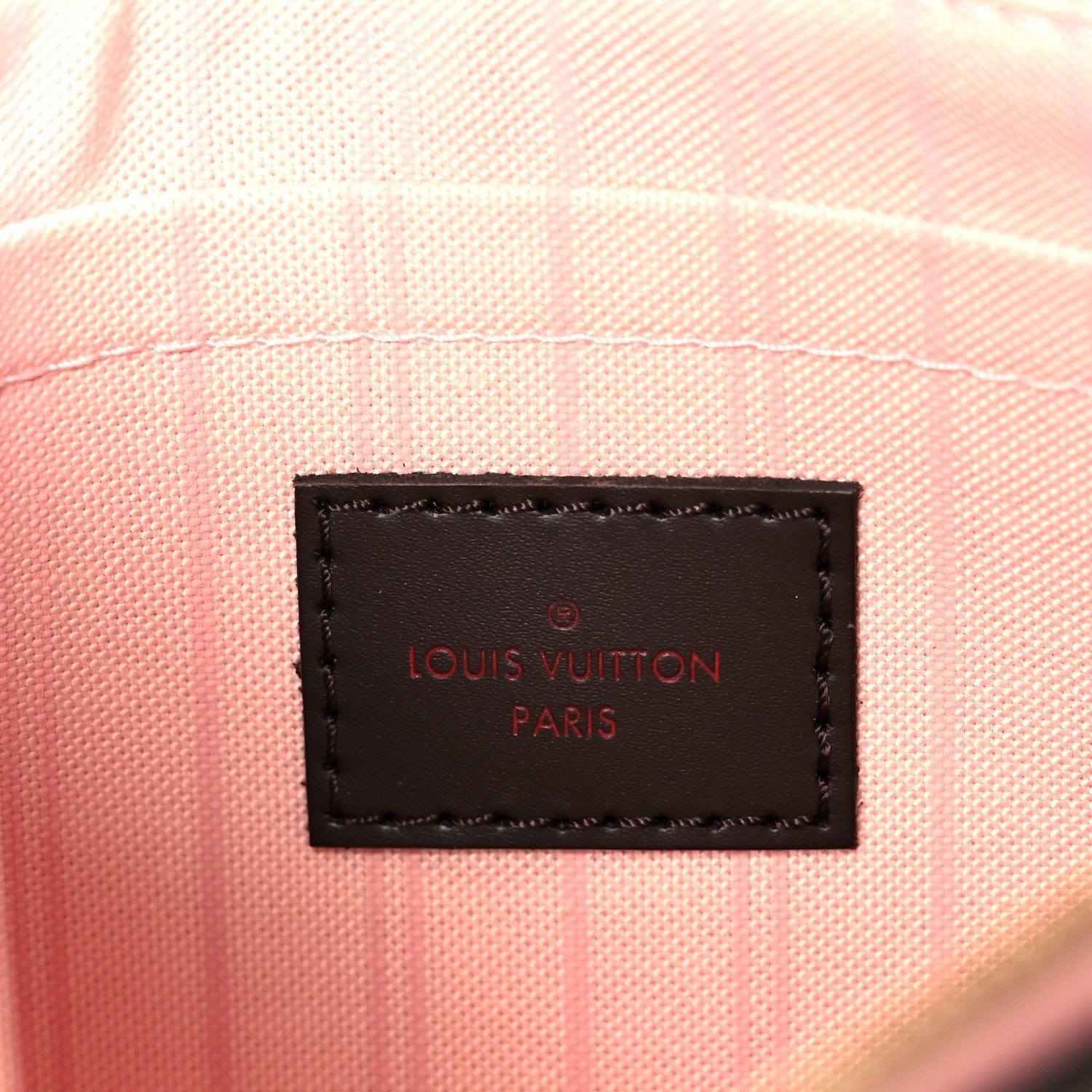 Damier Ebene Neverfull MM GM Pochette Rose Ballerine