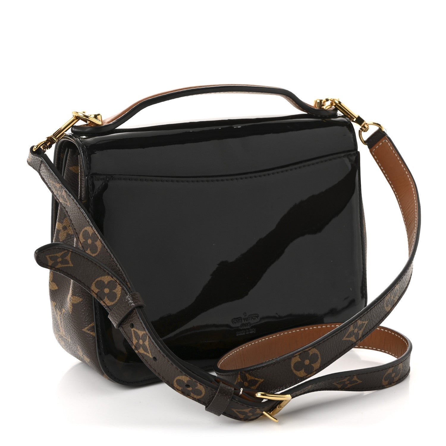 Patent Calfskin Monogram Cherrywood BB Black