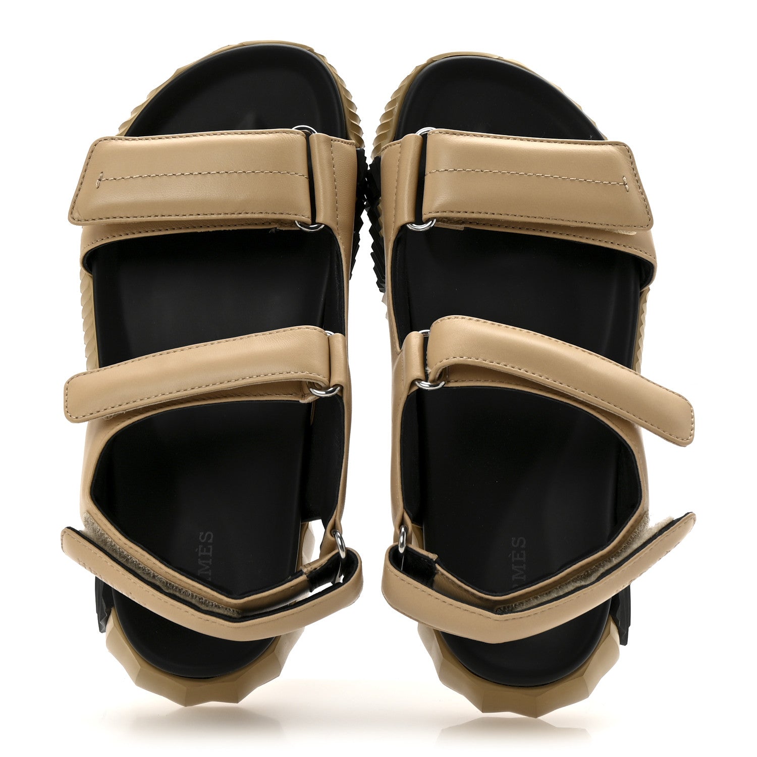 Lambskin Junior Womens Sandals 39 Beige Black