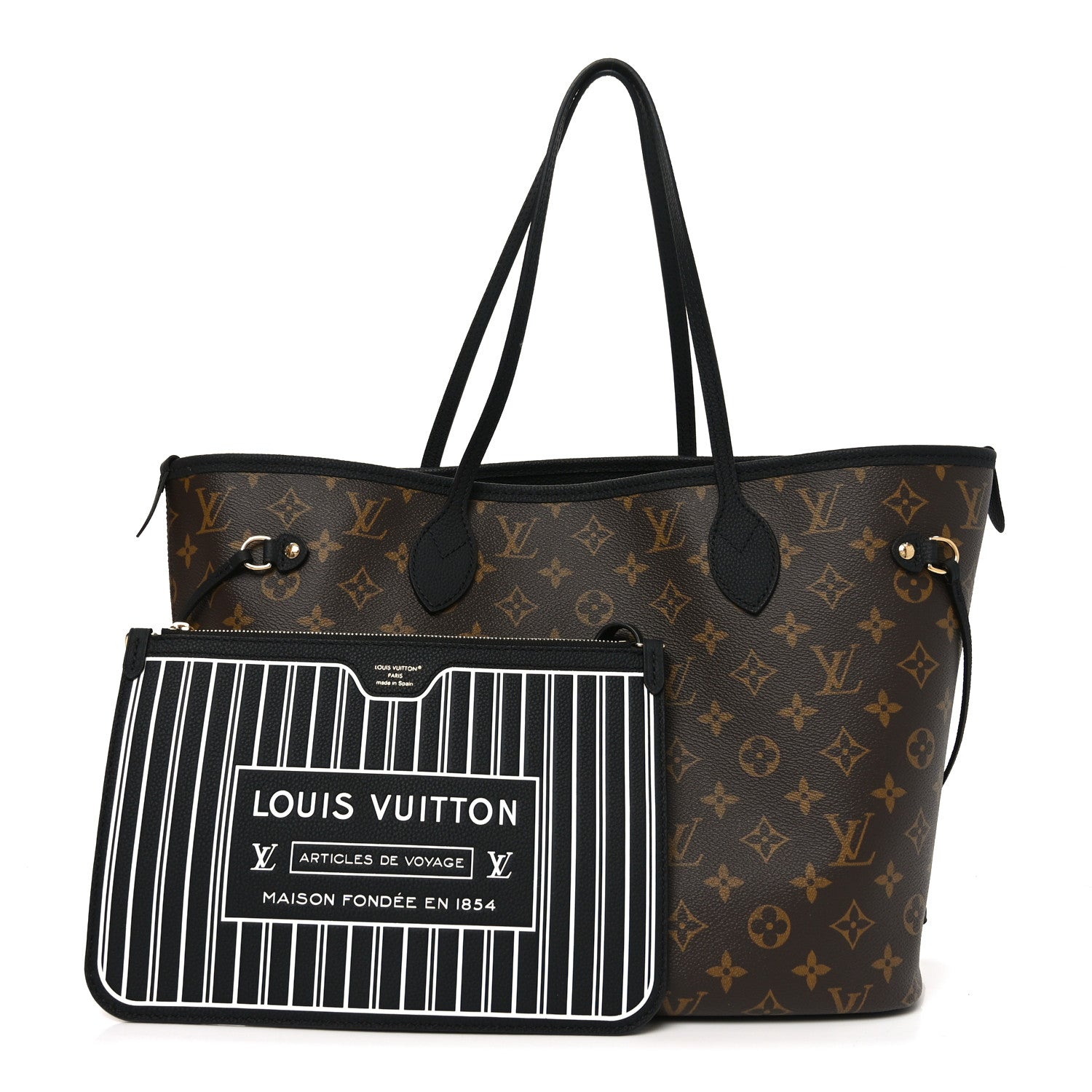Monogram Calfskin Neo Neverfull Inside Out MM Black