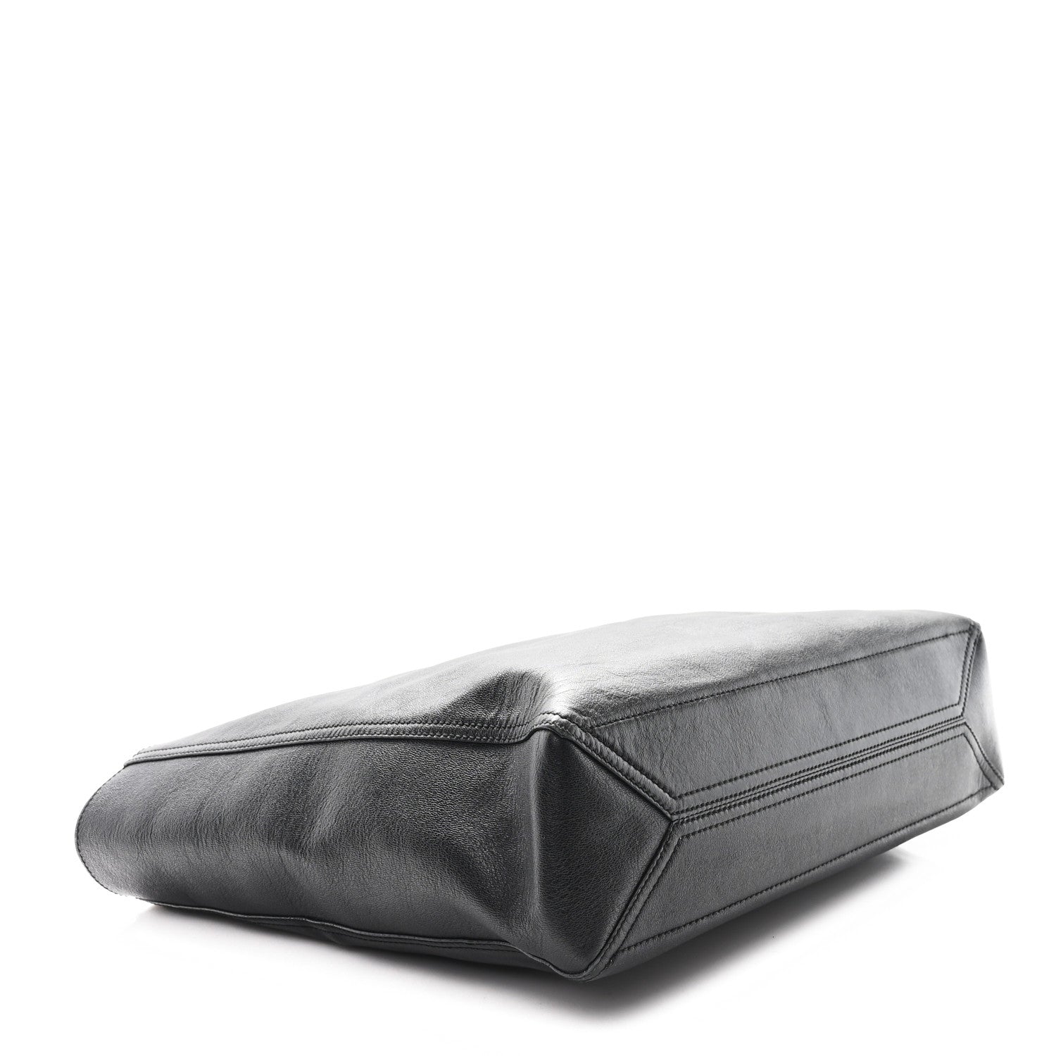 New Sakai Calfskin Lux Medium Dahlia Tote Black
