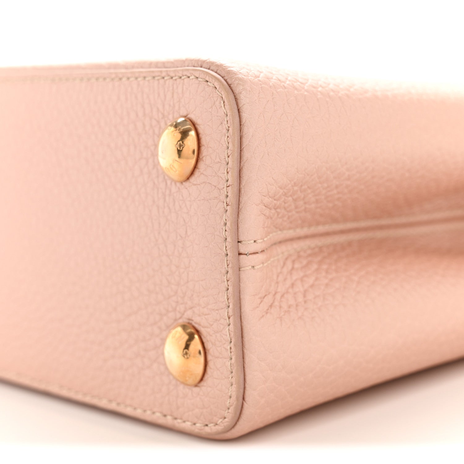 Metallic Taurillon Capucines BB Pearly Pink