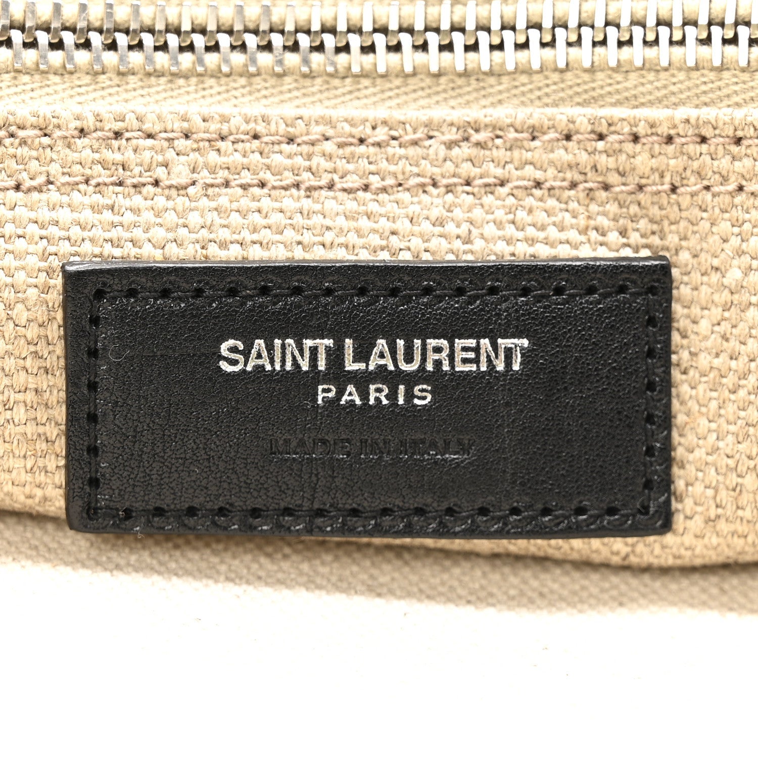 Linen Calfskin Rive Gauche Tote Greggio Natural