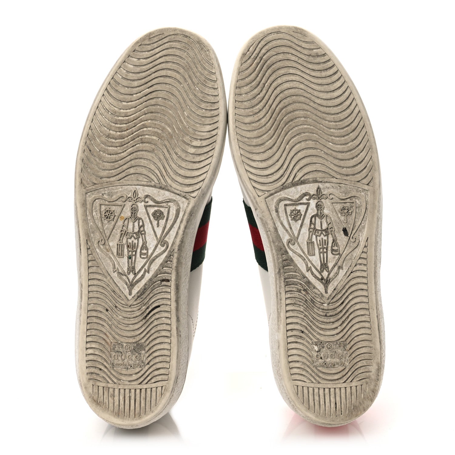Calfskin Ayers Bee Embroidered Womens Ace Sneakers 38 White Green