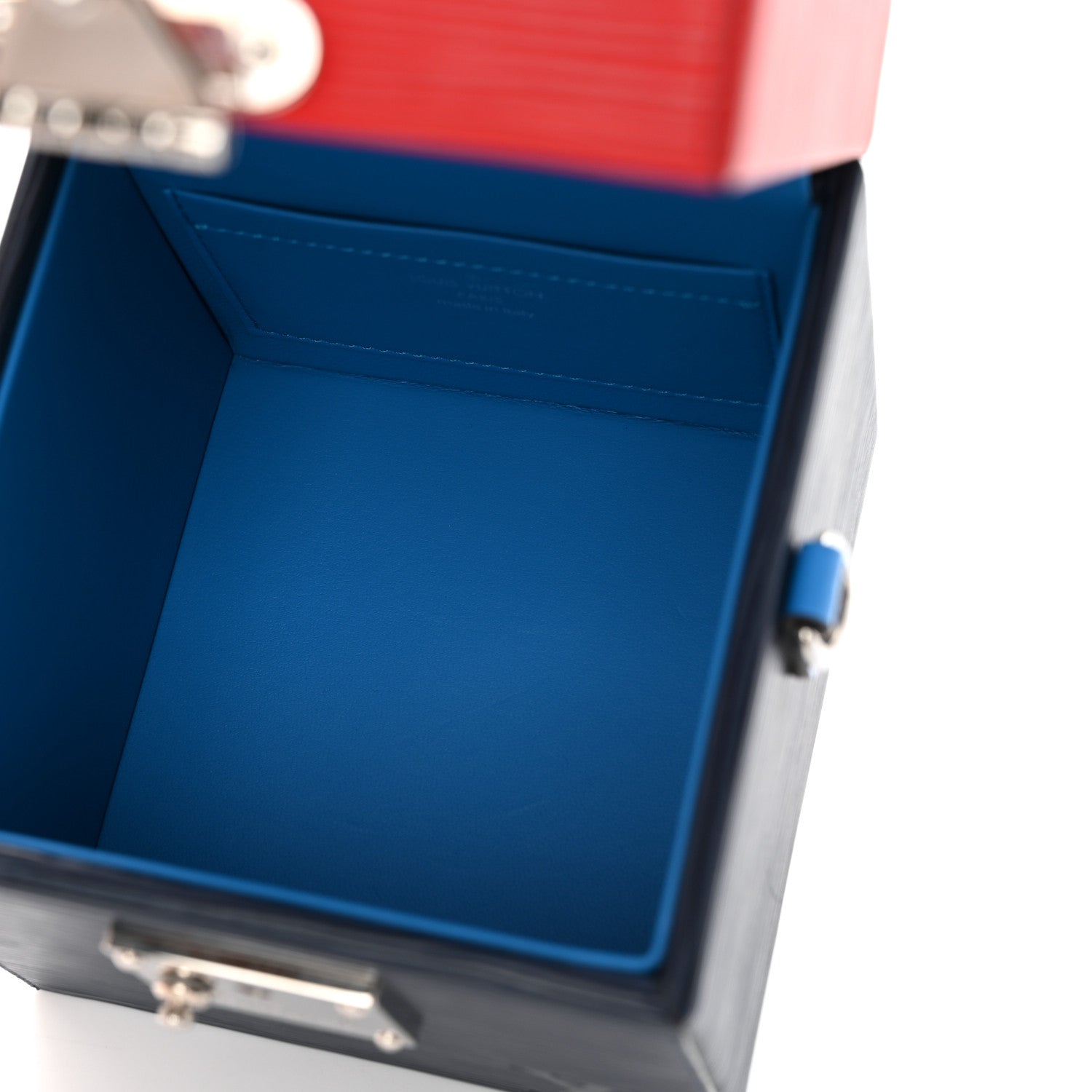 Epi Bleecker Box Indigo Coquelicot