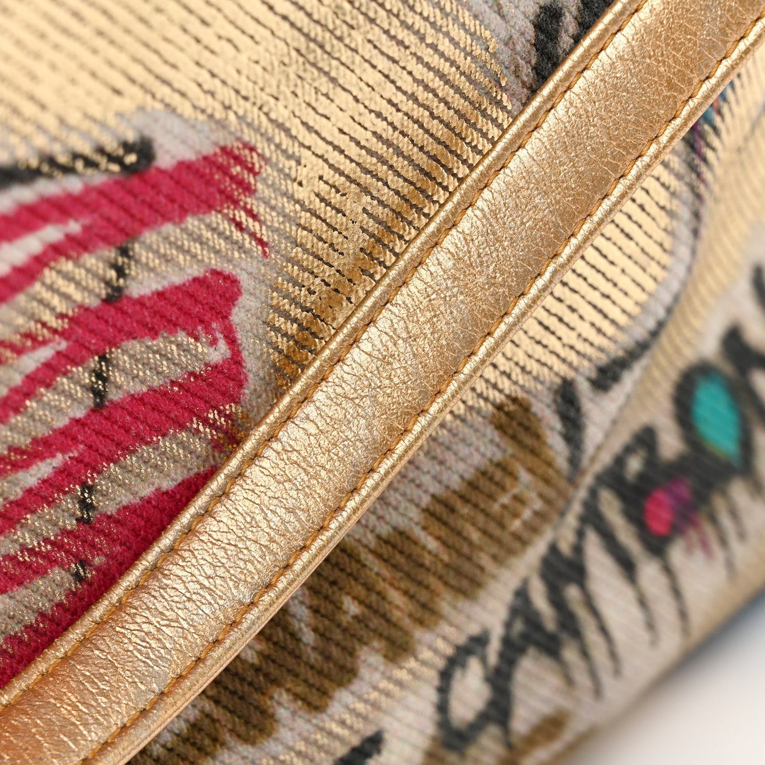 Graffiti Printed Canvas Street Spirit Tote Multicolor