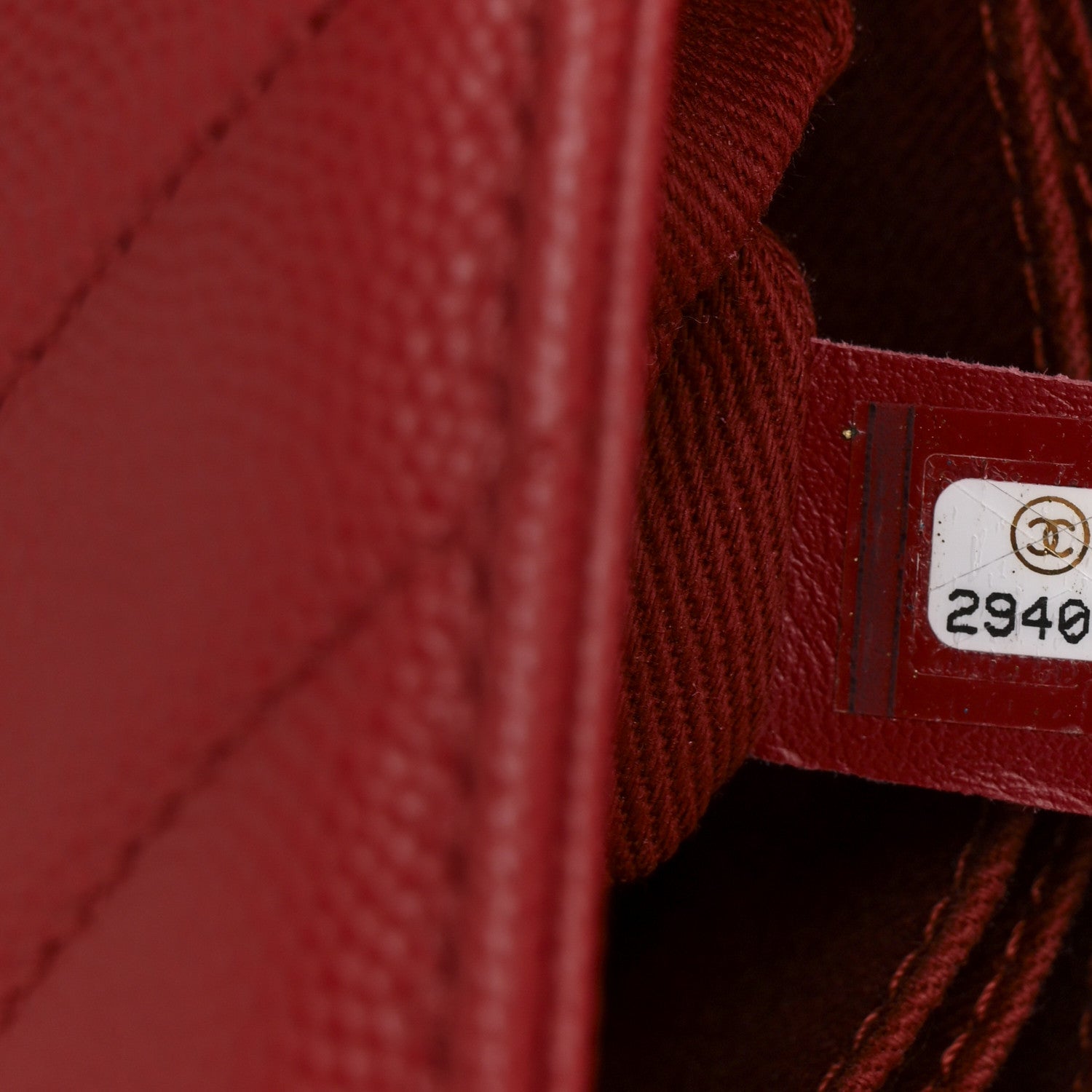Caviar Chevron Quilted Mini Coco Handle Flap Red