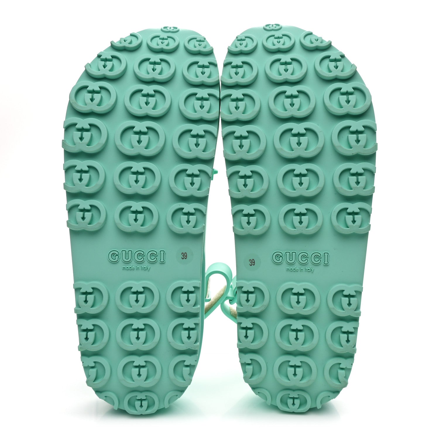 Soft Rubber Horsebit Womens Slingback Sandals 39 Teal Cyan