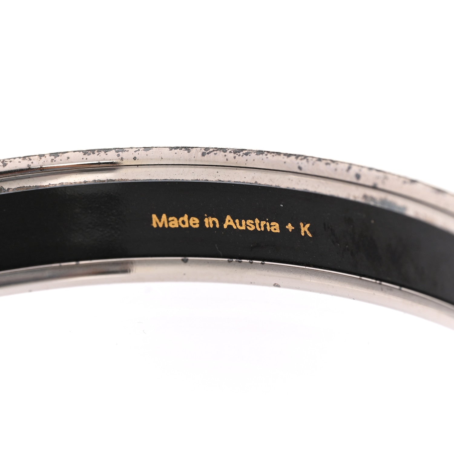 Enamel Printed Narrow Capitales Bracelet 65 White Multicolor