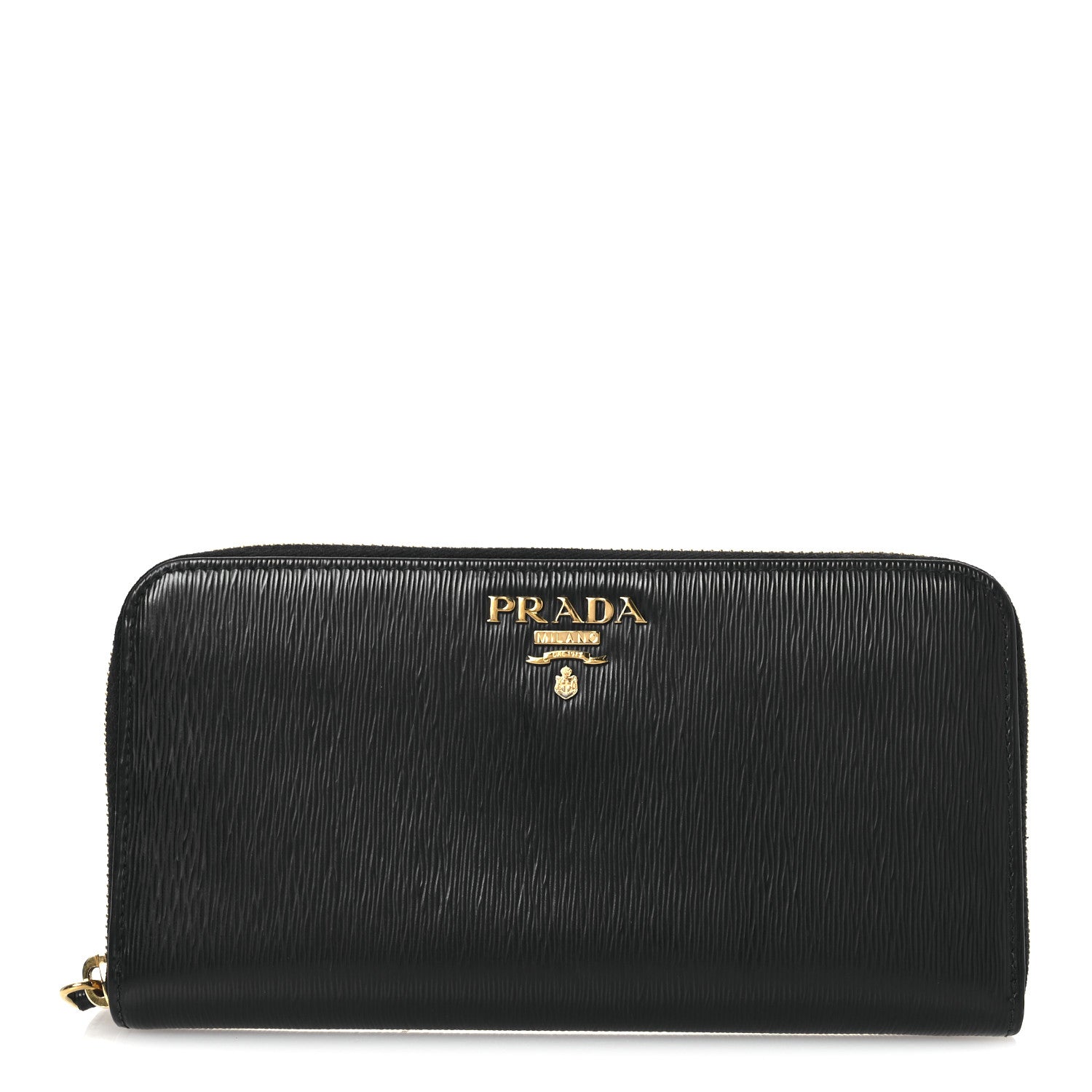 Vitello Move Bi-Color Zip Around Wallet Black