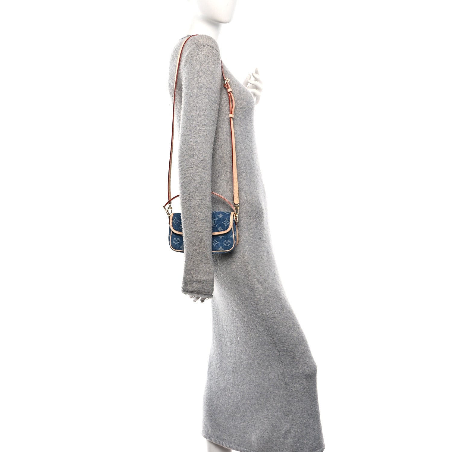 Monogram Denim Nano Diane Blue