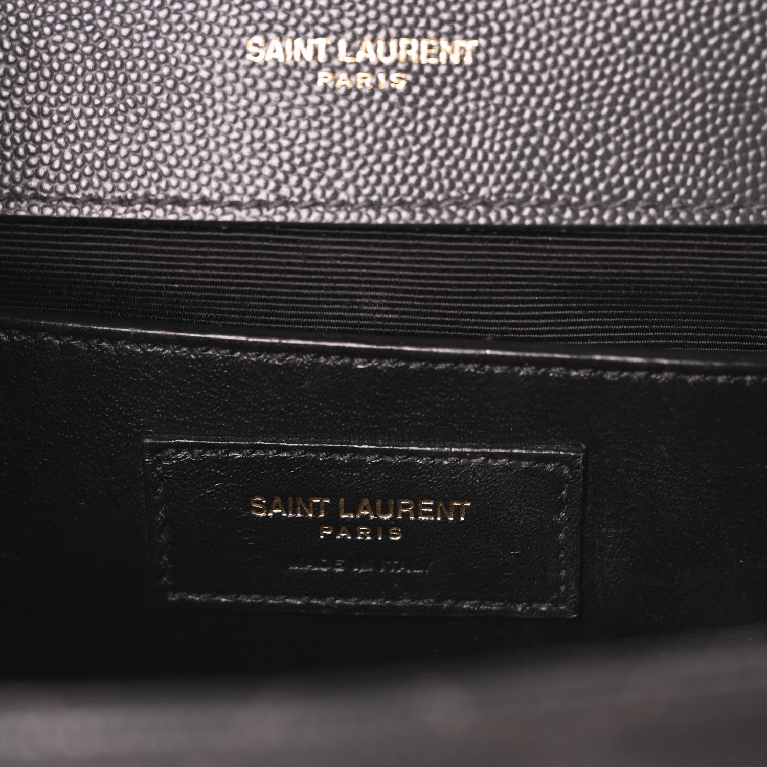 Grain De Poudre Textured Mixed Matelasse Triquilt Medium Monogram Satchel Dark Smog