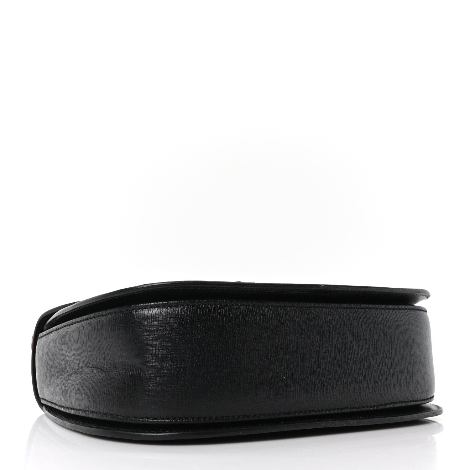 Shangai Calfskin Small Classic Bamboo Top Handle Bag Black