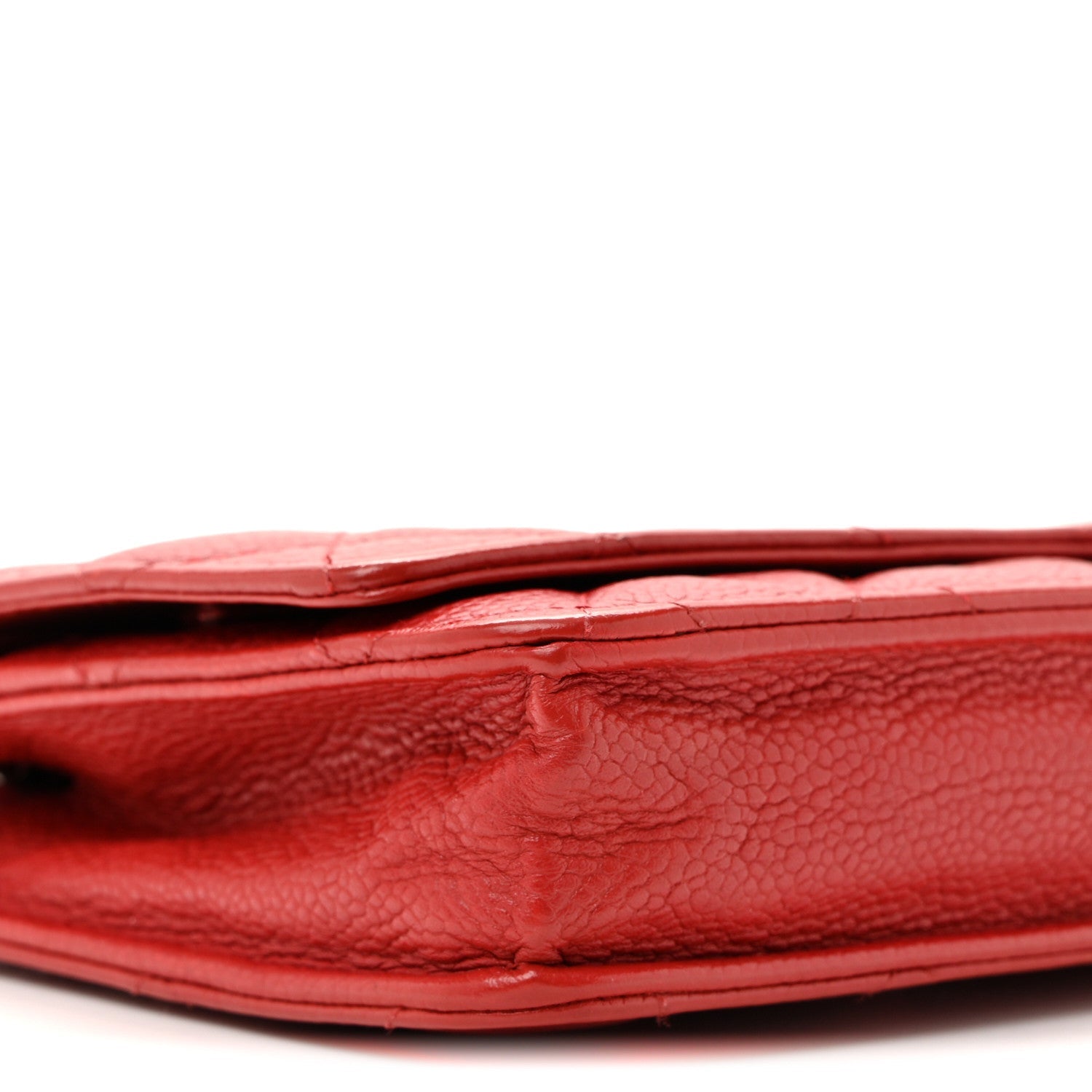 Caviar Quilted Wallet On Chain WOC Red