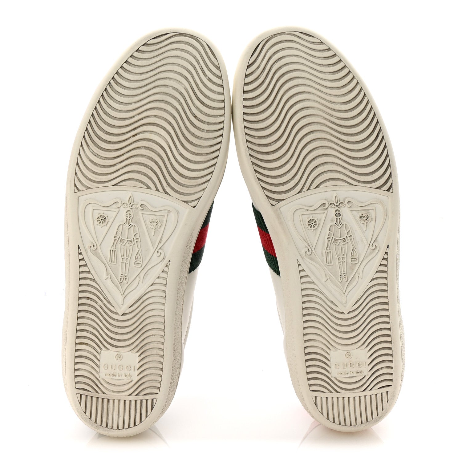 Calfskin Ayers Bee Embroidered Womens Ace Sneakers 37 White Red Flame Green