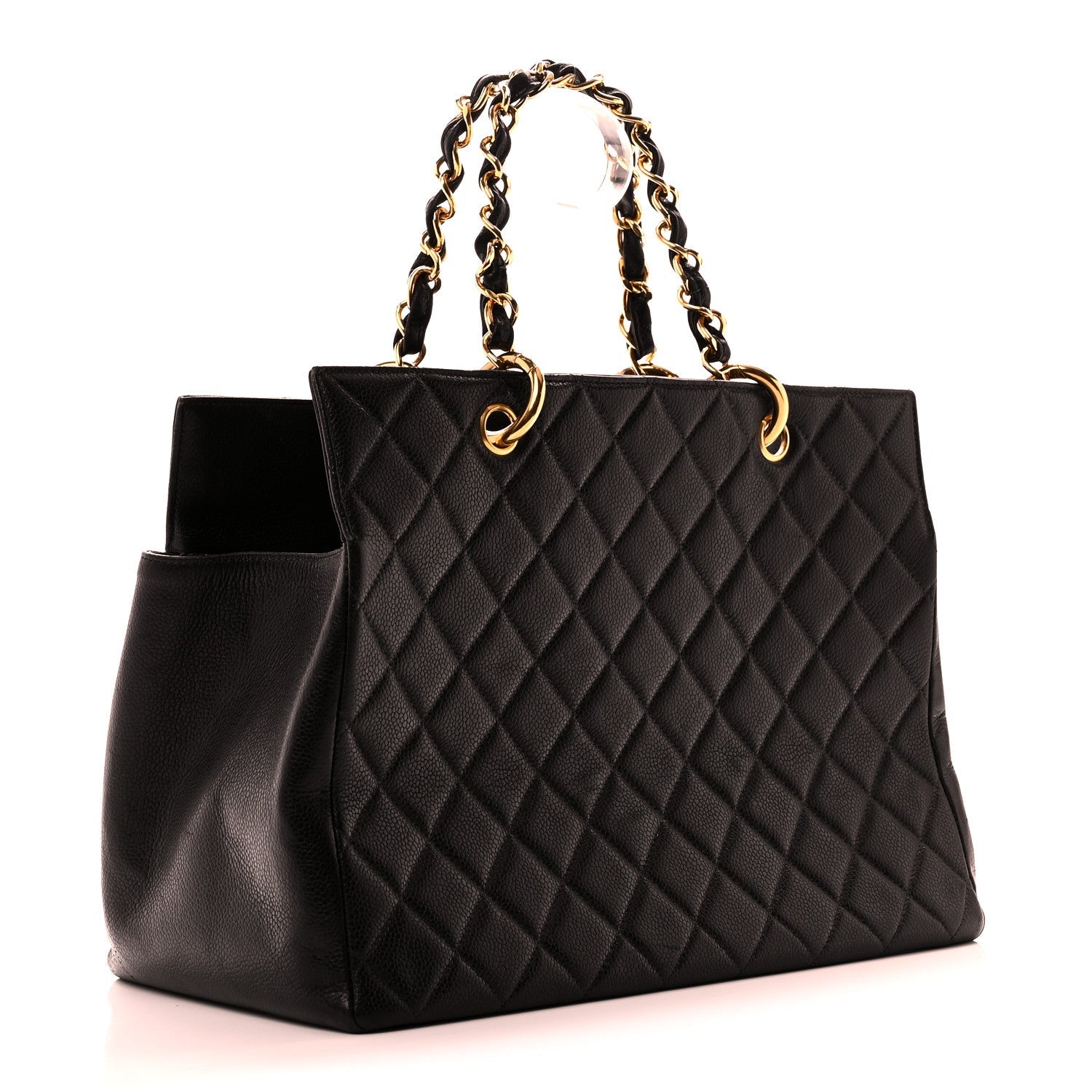 Caviar Quilted Grand Timeless Tote GTT Black