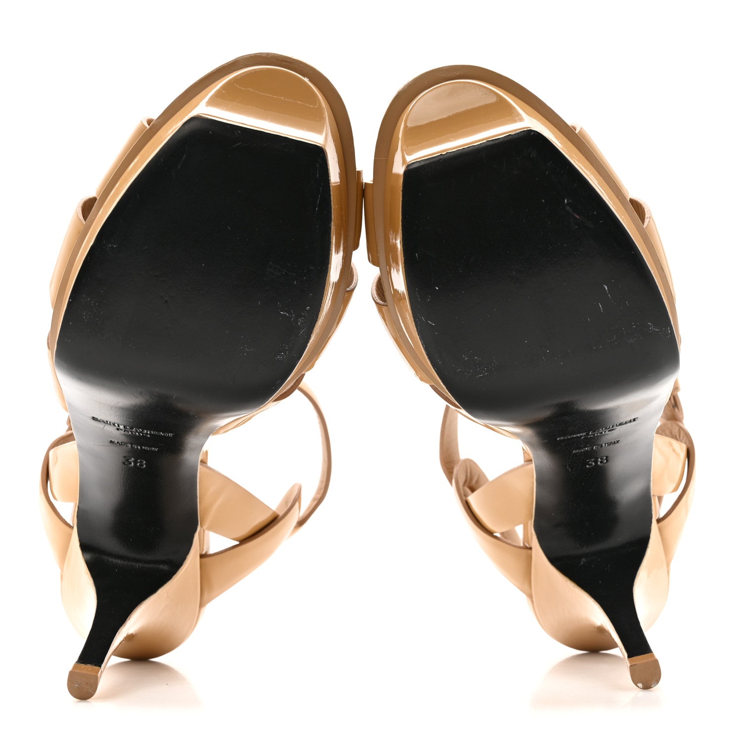 Patent Tribute 75 Platform Sandals 38 Nude Powder
