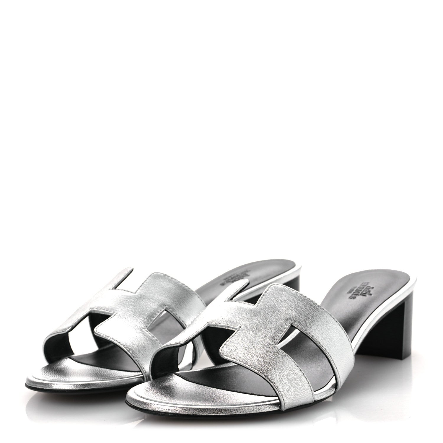 Metallic Nappa Oasis Sandals 41 Argent