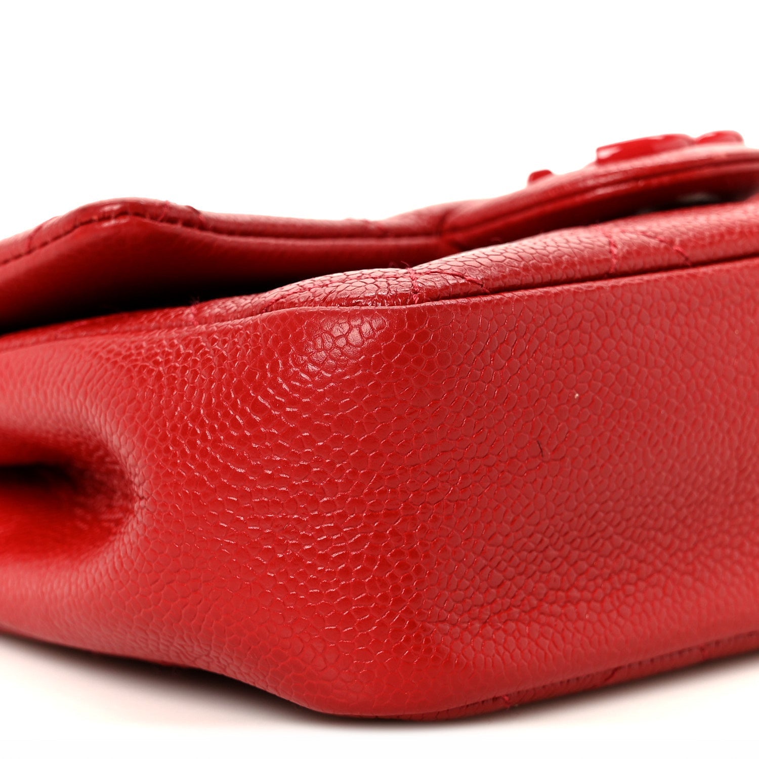 Caviar Quilted Mini Incognito Square Flap Red