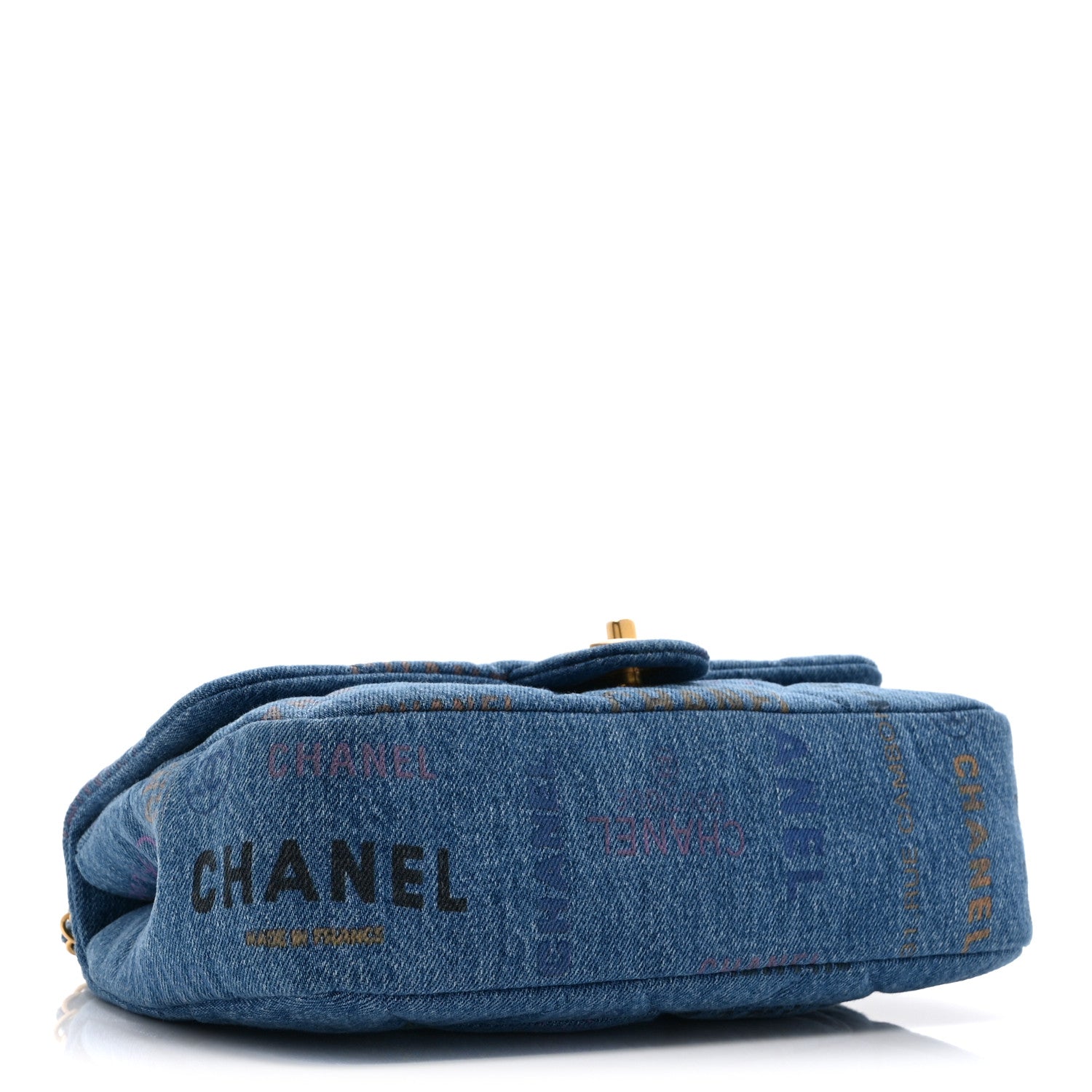 Denim Quilted Denim Large Mood Flap Blue Multicolor