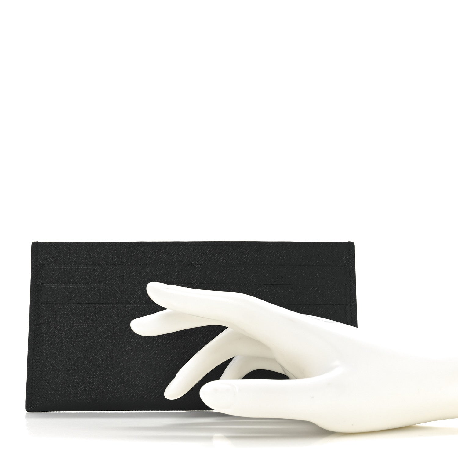Calfskin Felicie Chain Wallet Card Holder Insert Black
