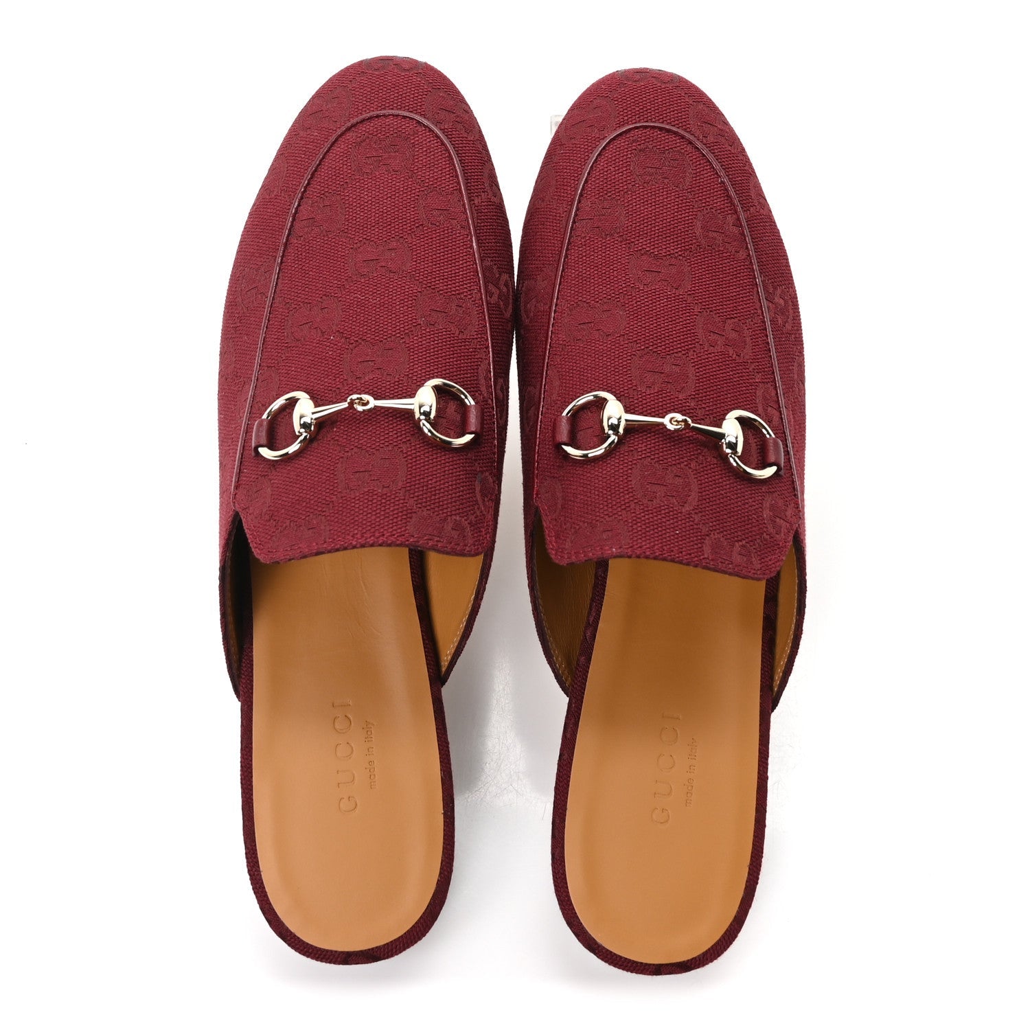 GG Monogram Canvas Womens Princetown Slippers 37.5 Ancora