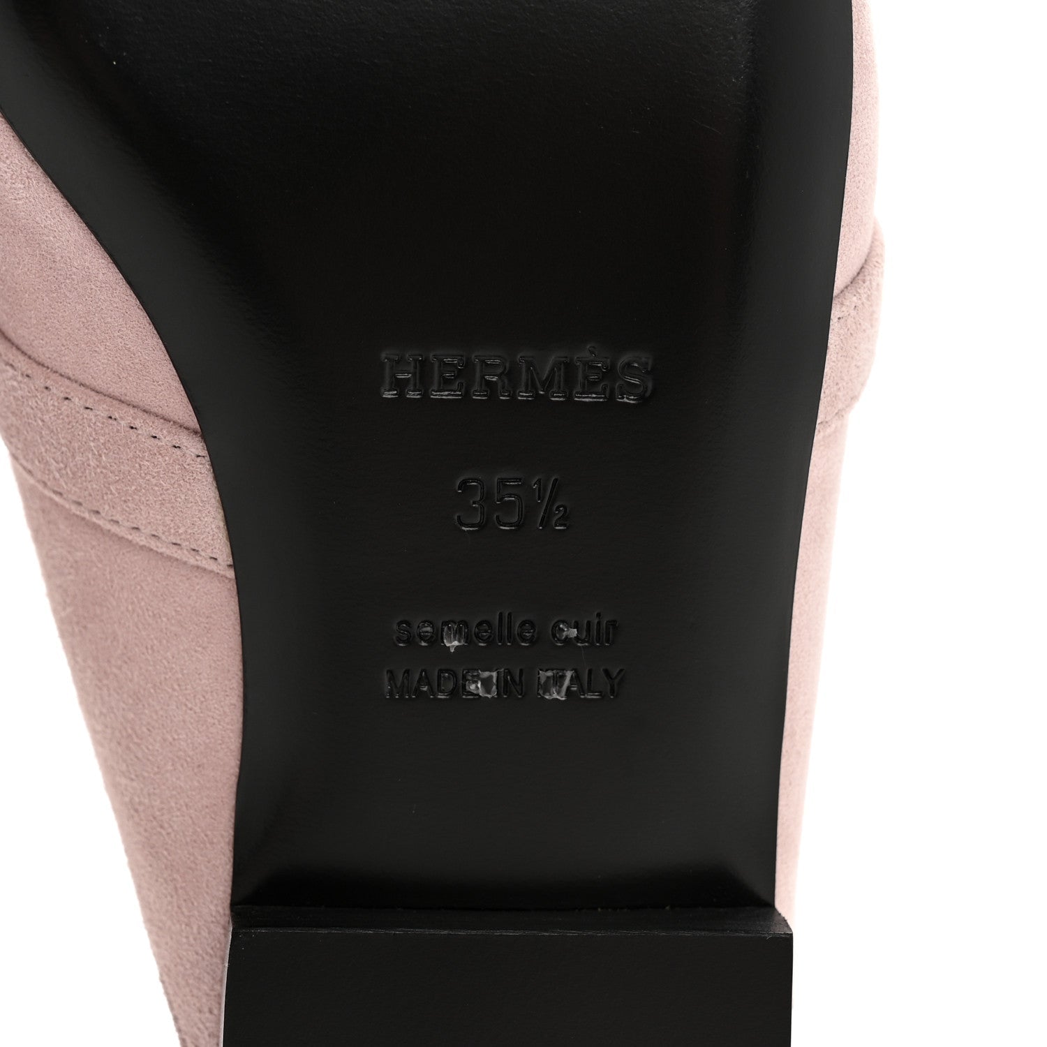 Suede Goatskin Oz Mules 35.5 Rose Porcelaine