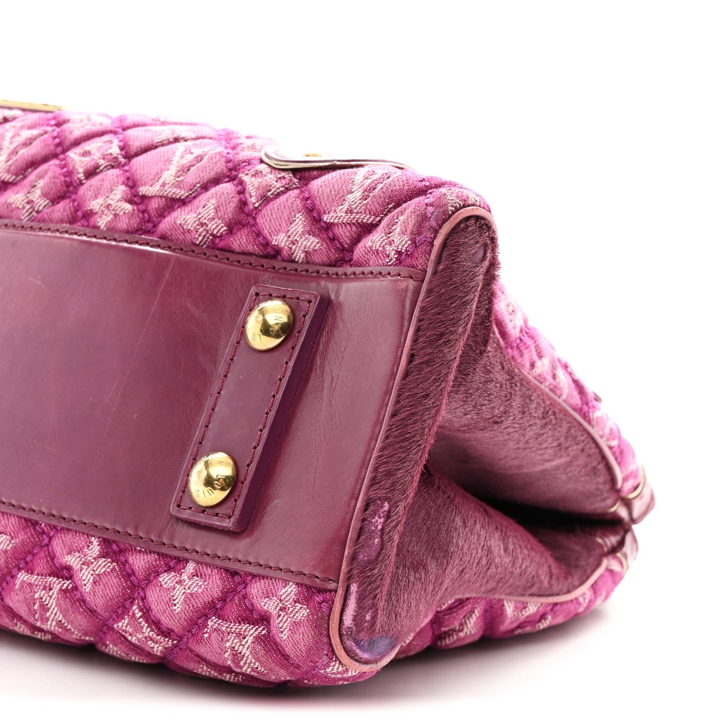Monogram Denim Quilted Linda Fuchsia