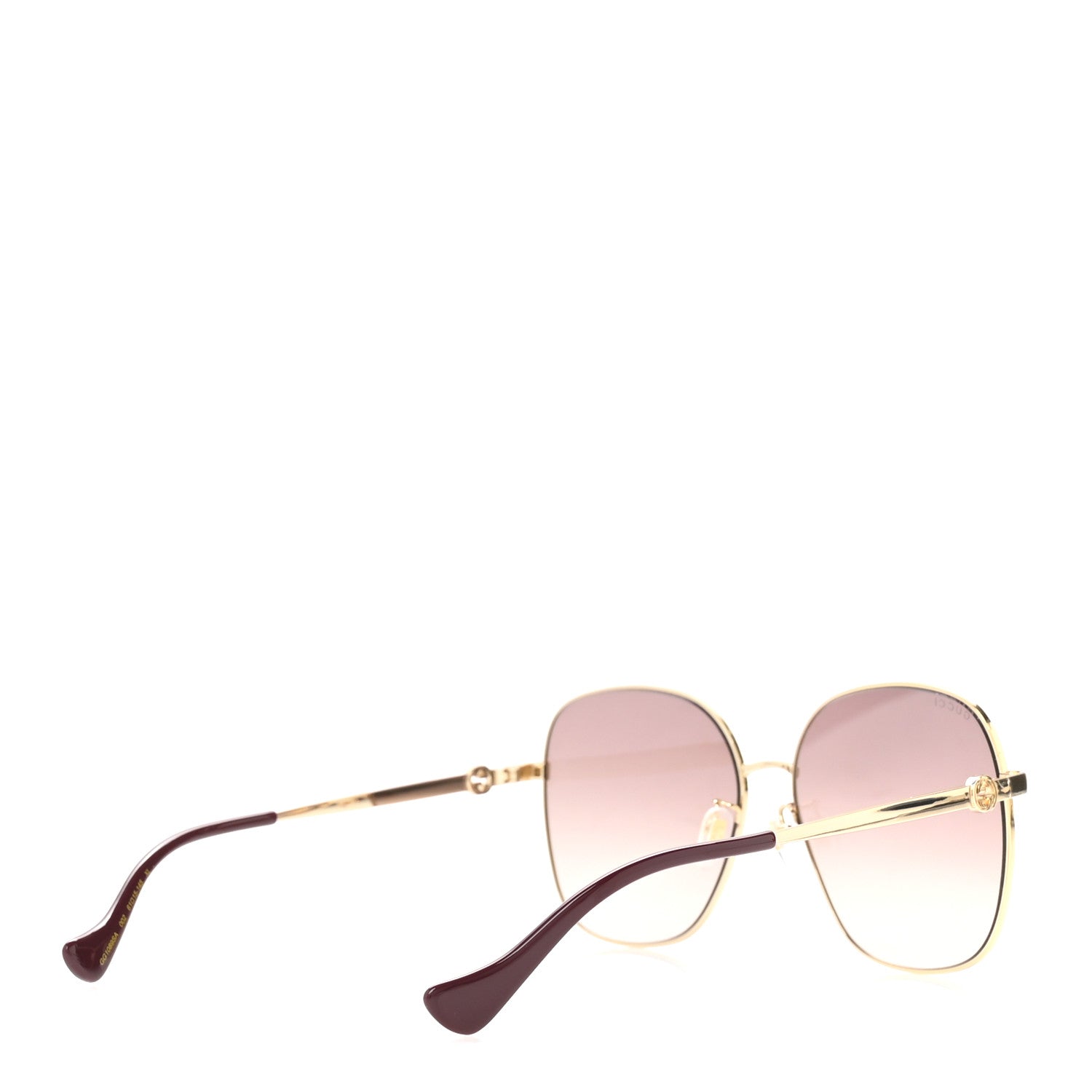 Metal Round Sunglasses GG1089SA Gold Red