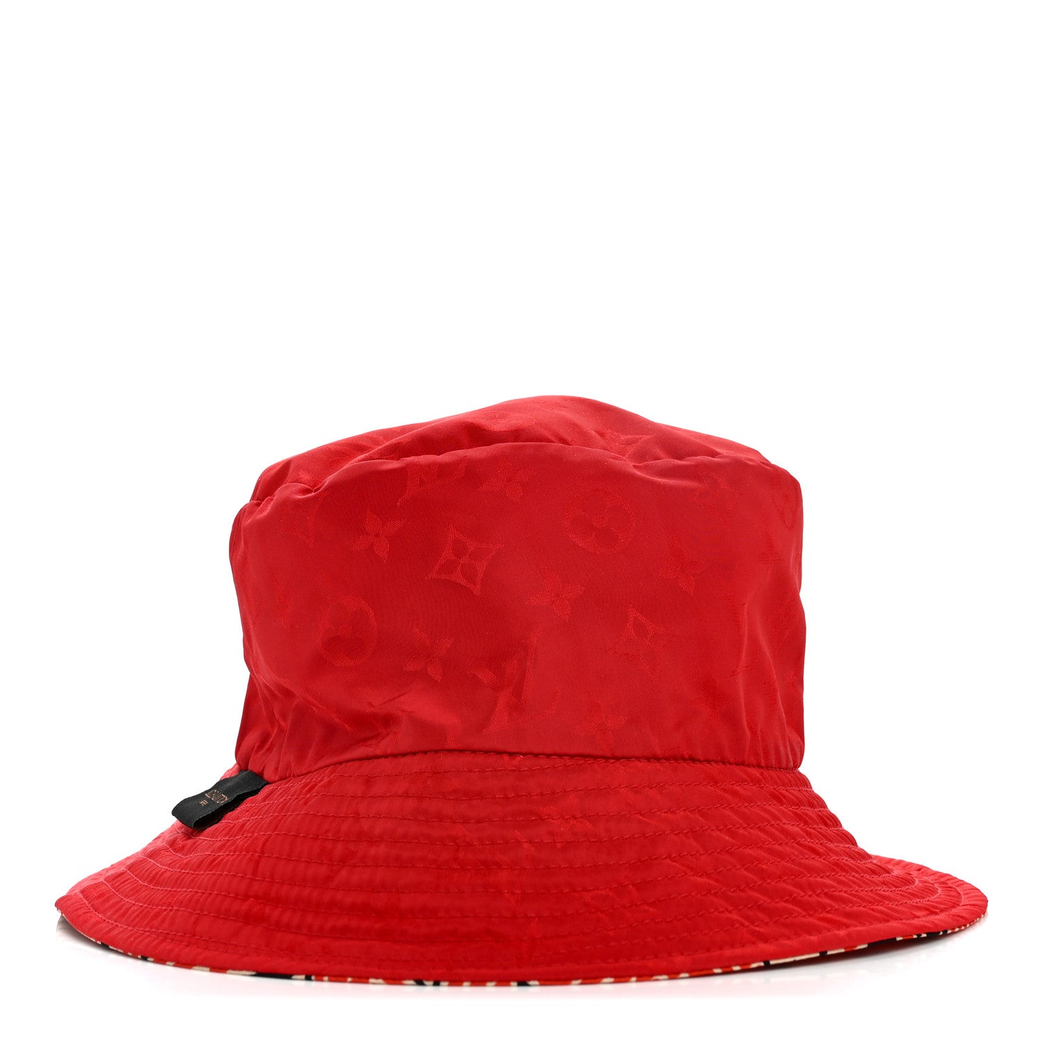 Nylon Canvas Monogram Giant Crafty Reversible Bucket Hat M Creme Rouge