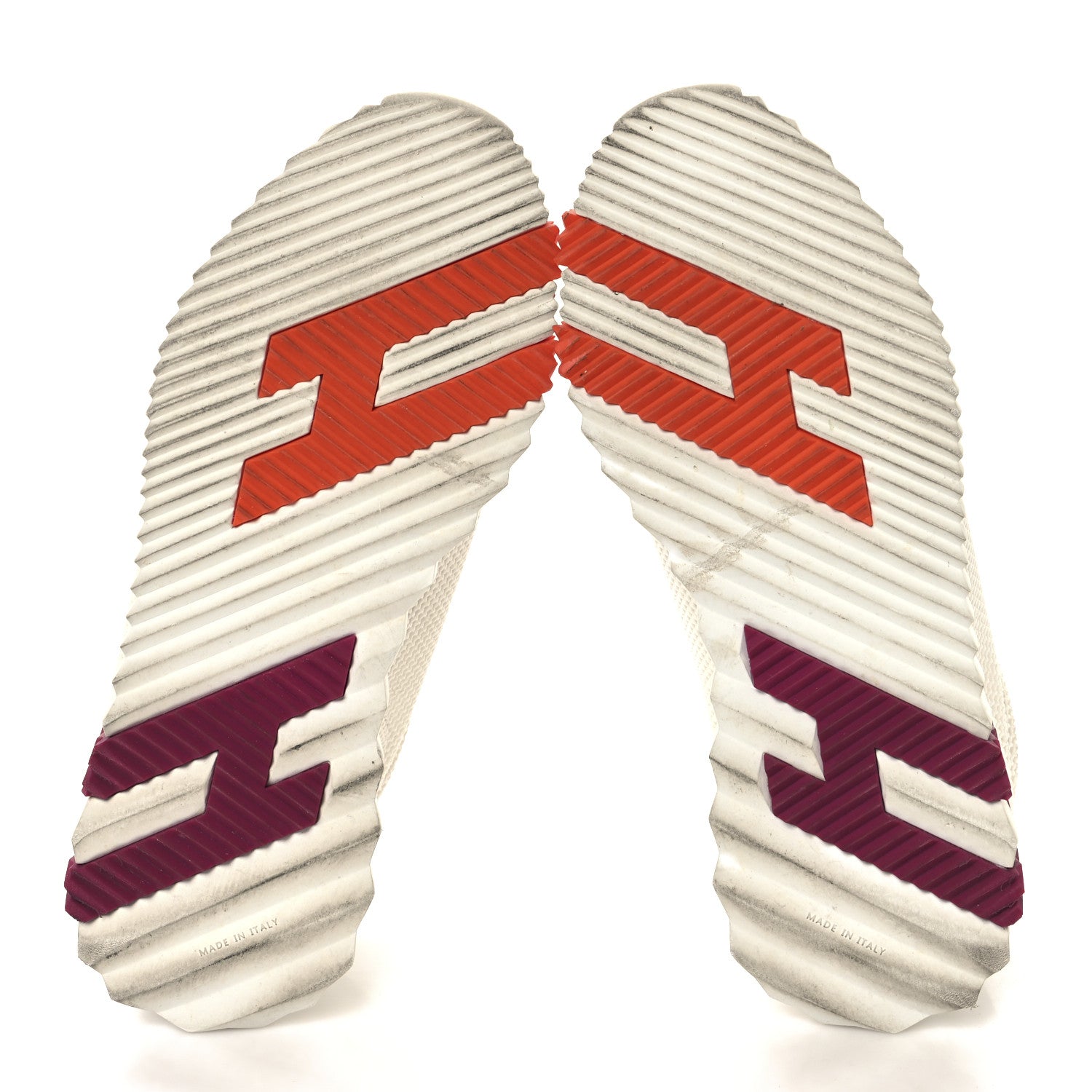 Air Mesh Suede Goatskin Bouncing Sneakers 36 White Orange Pink