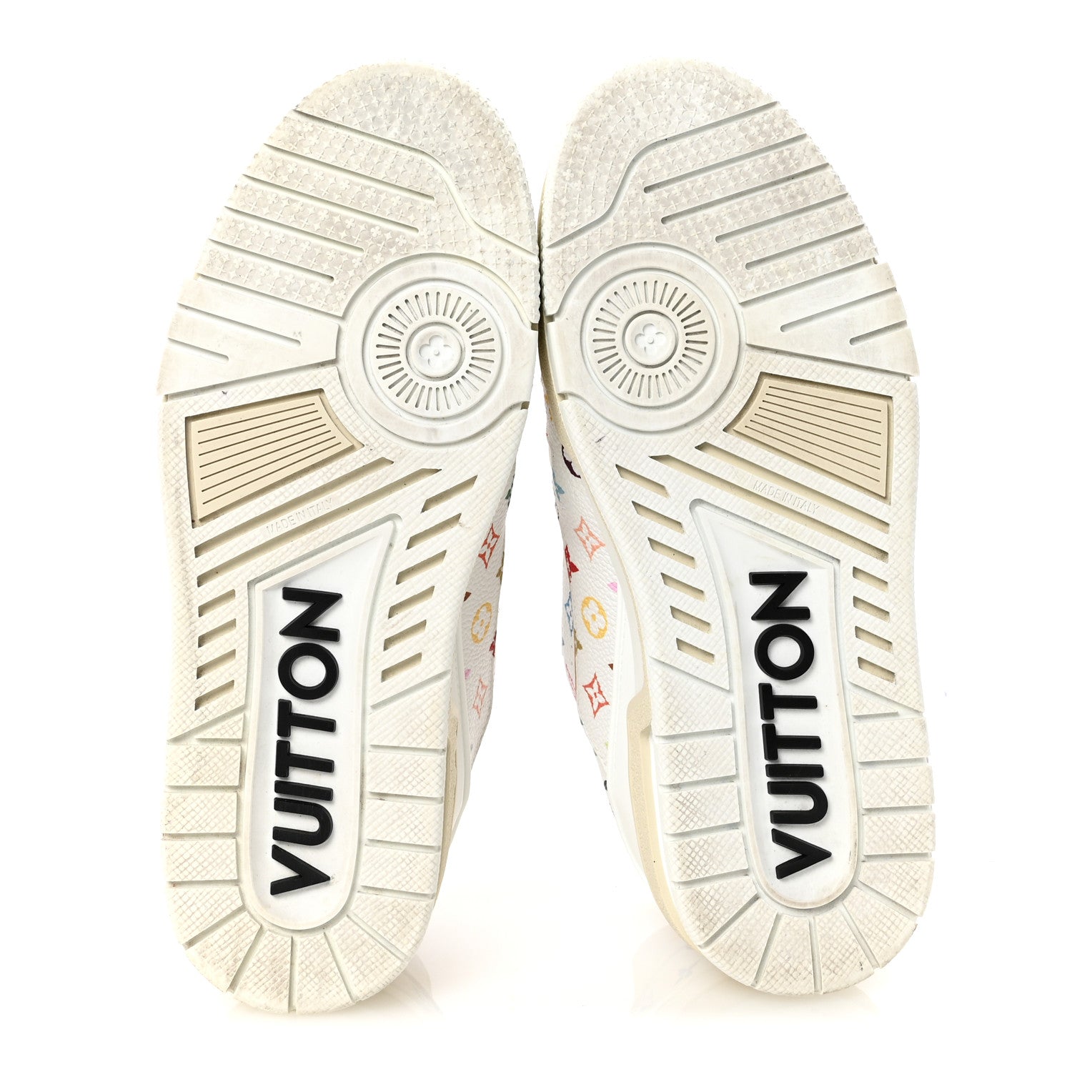 LV X TM Calfskin Monogram Multicolor Womens LV Trainer Sneakers 37.5 White