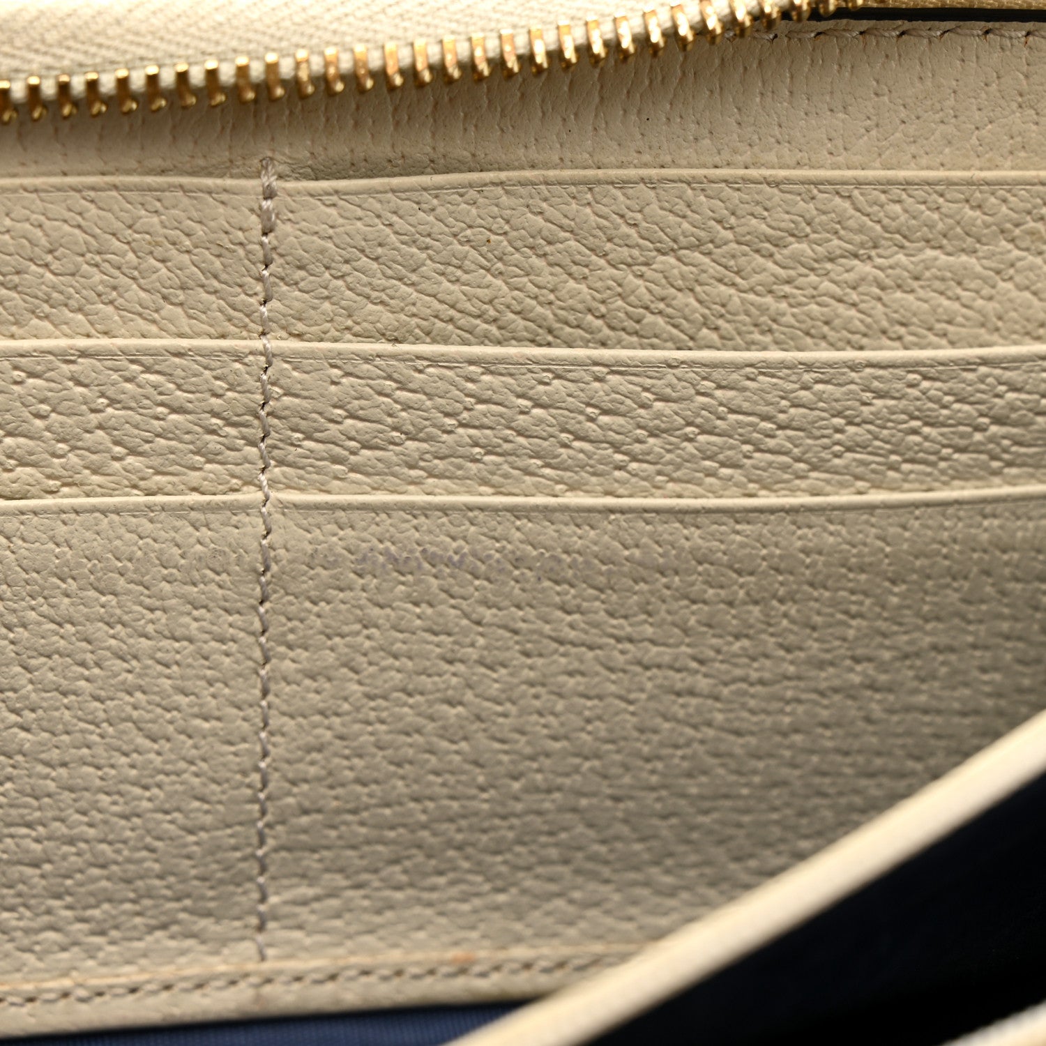 GG Supreme Monogram Textured Dollar Calfskin Web Ophidia Zip Around Wallet Beige Ebony Mystic White