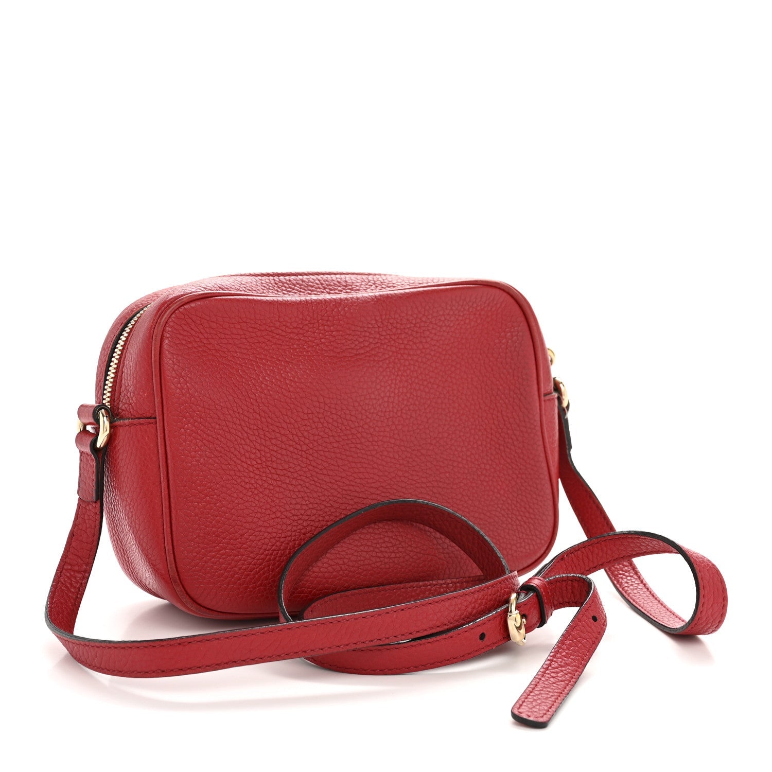 Pebbled Calfskin Small Soho Disco Bag Tabasco Red