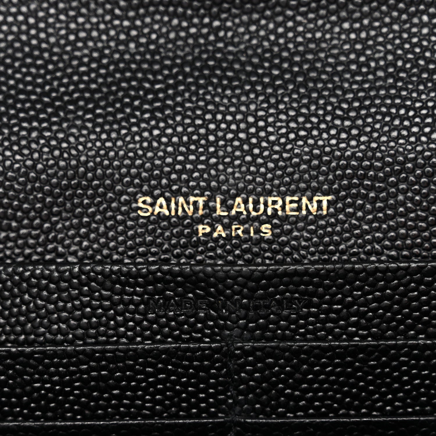 Grain De Poudre Matelasse Chevron Monogram Flap Wallet Black