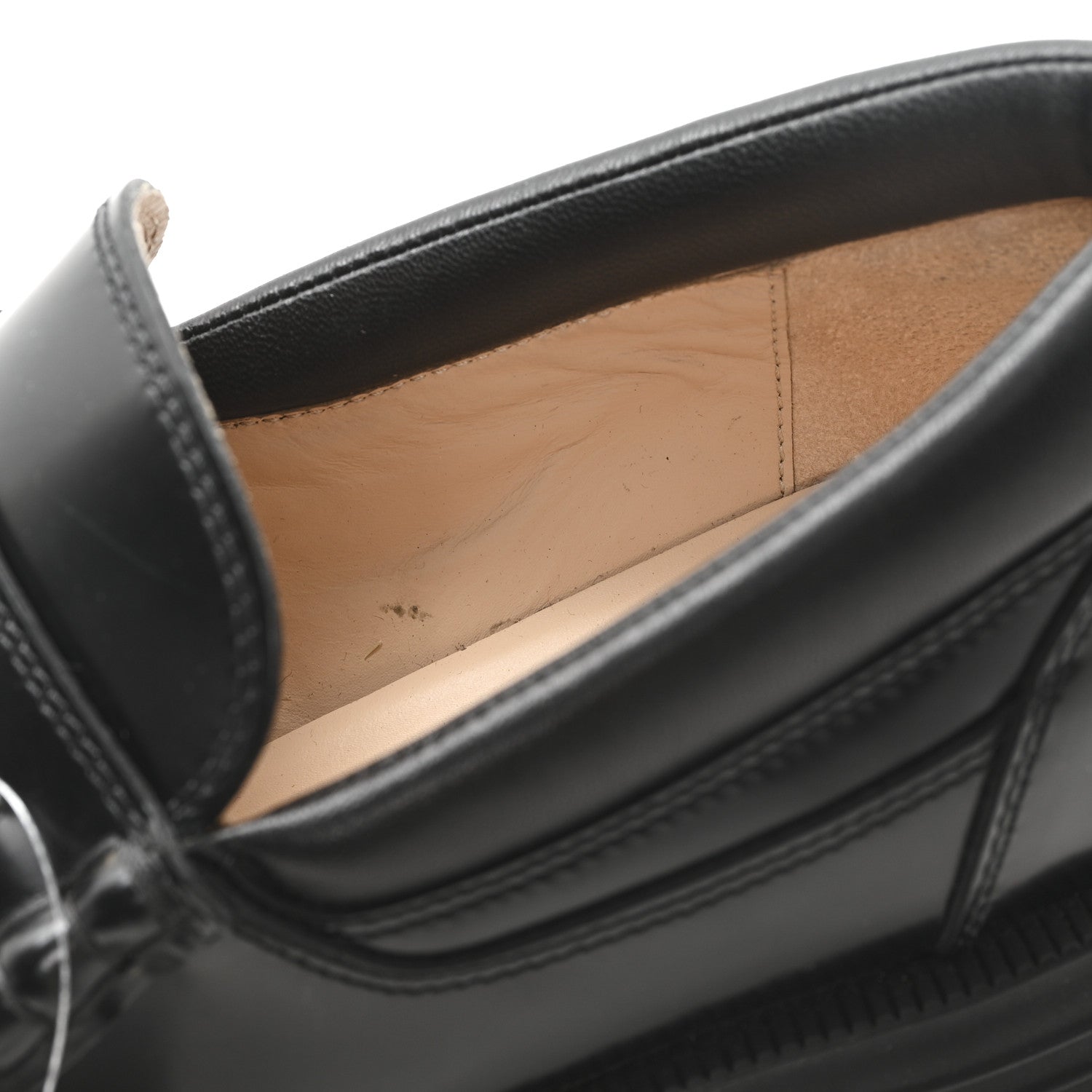 Magnum Calfskin Nappa Samoa Womens Horsebit Platform Chunky Lug Sole 40mm Loafers 40 Black