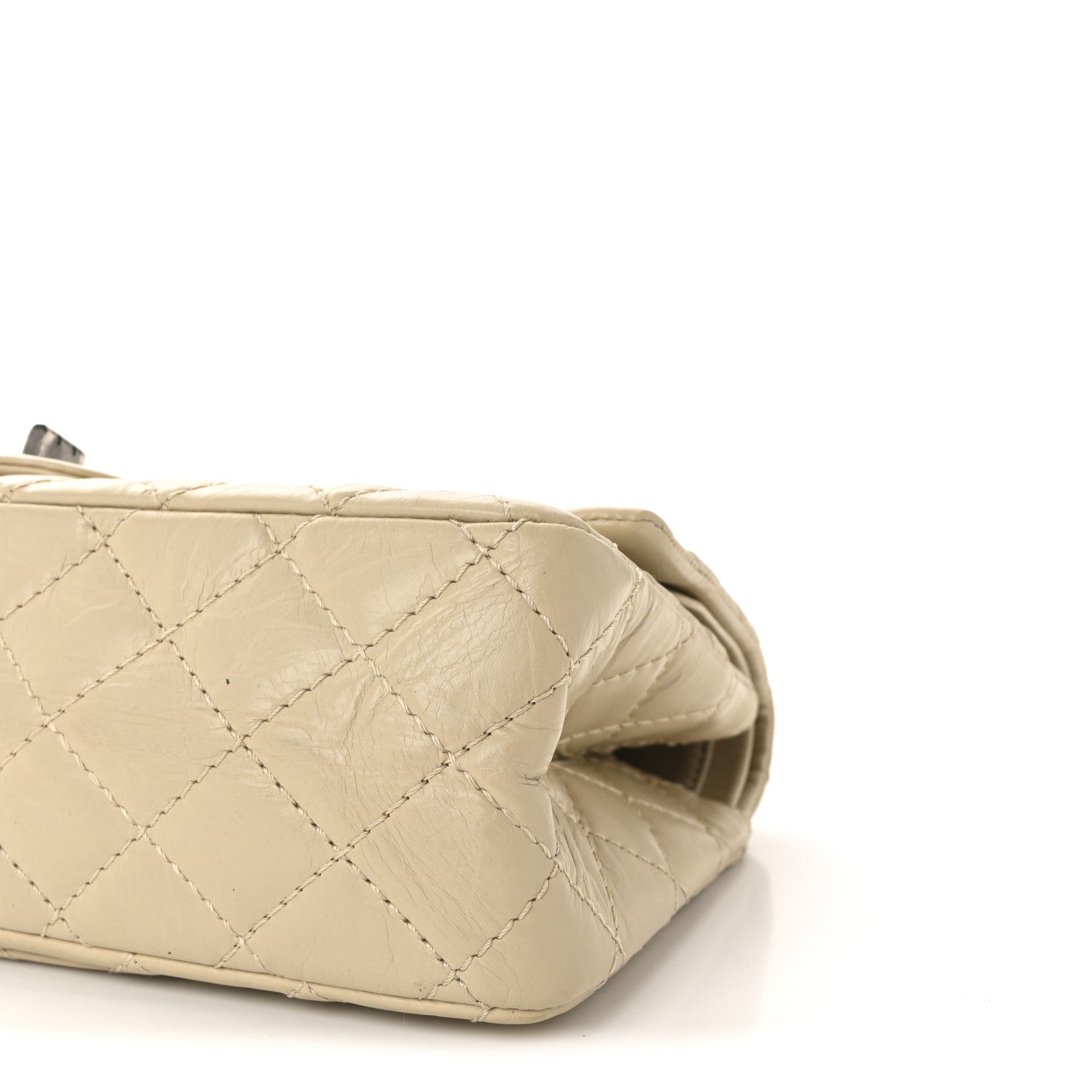 Aged Calfskin Quilted 2.55 Reissue 225 Flap Light Beige