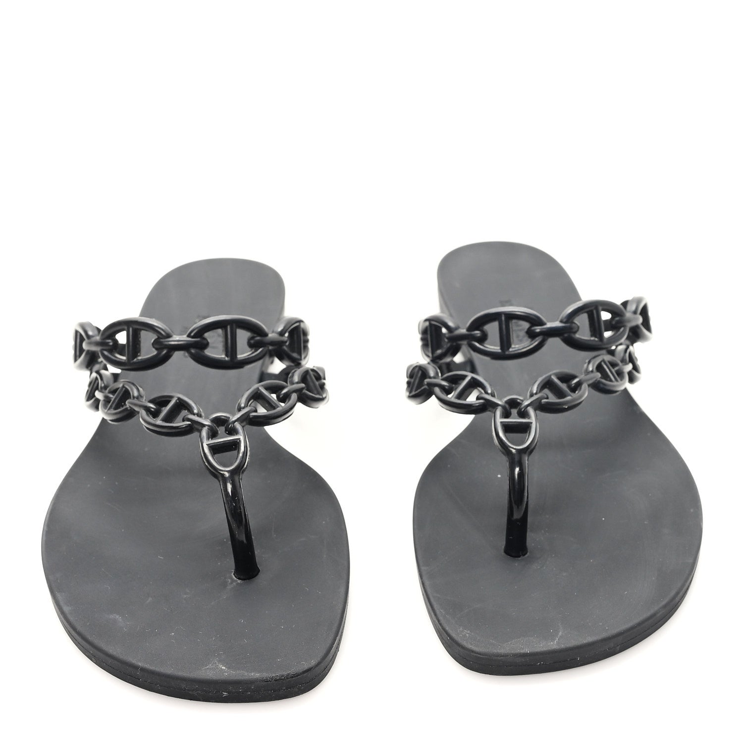 Rubber Chaine d'Ancre Island Sandals 38 Black