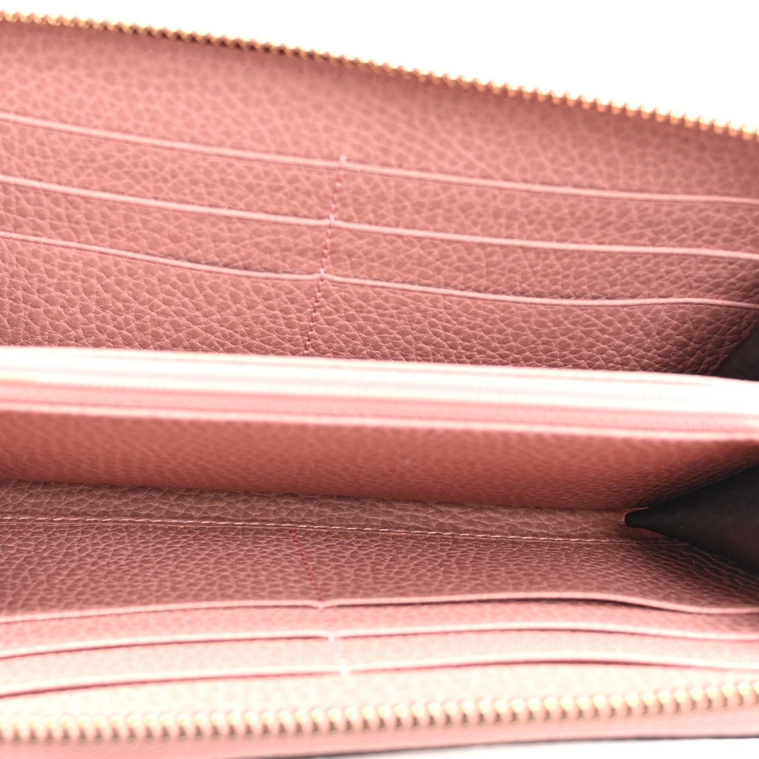 Dollar Calfskin GG Zip Around Wallet Soft Pink