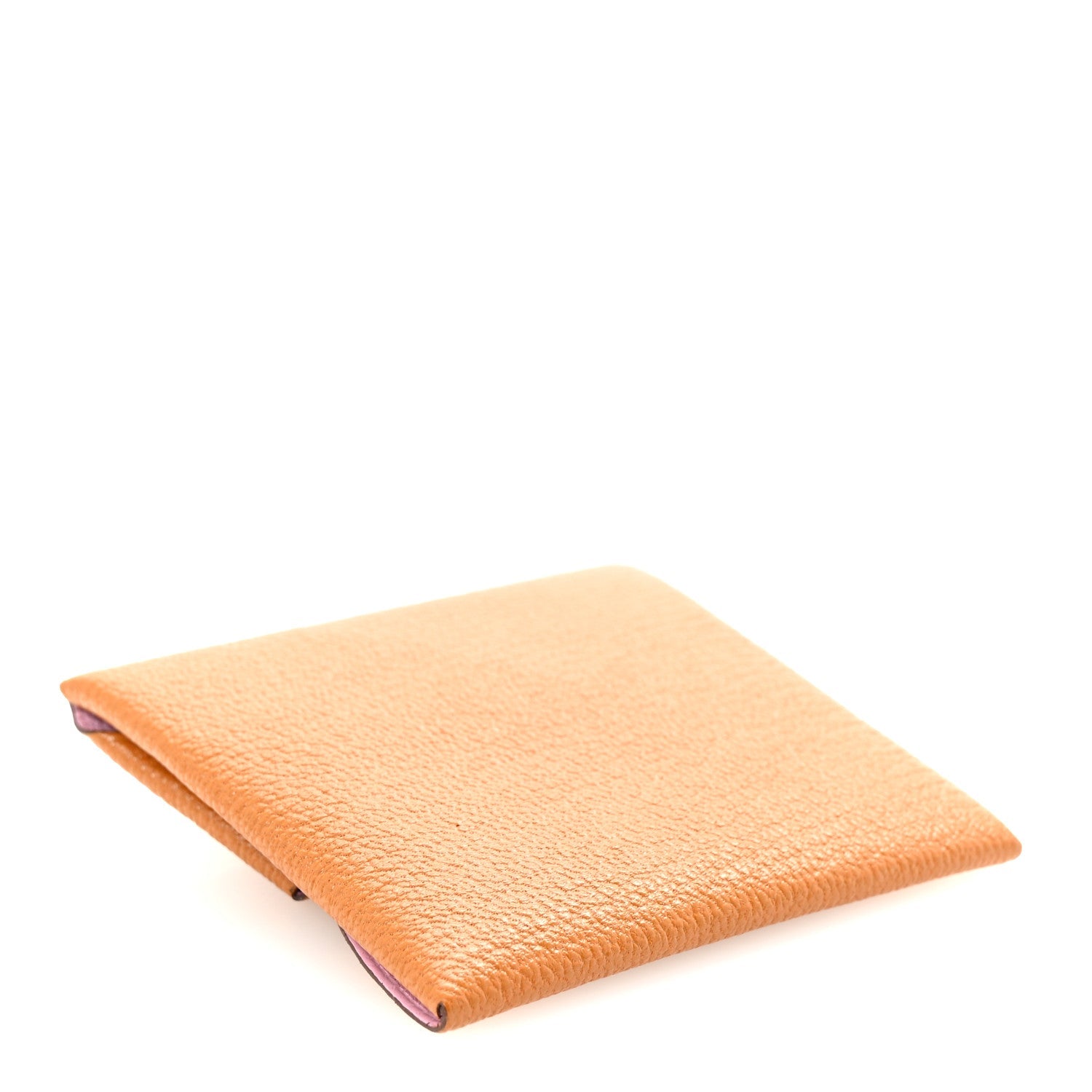 Chevre Mysore Bastia Verso Coin Purse Caramel Mauve Sylvestre