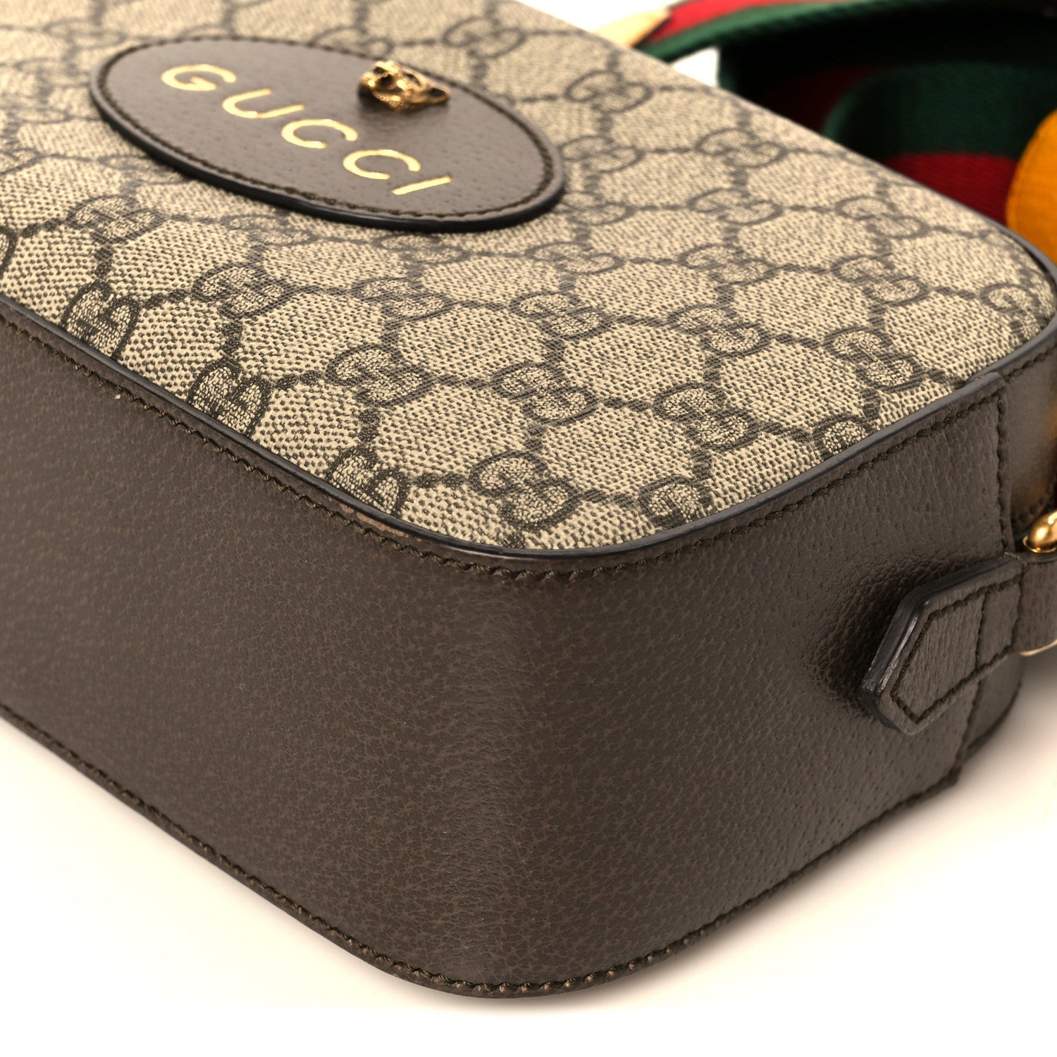 GG Supreme Monogram Web Neo Vintage Shoulder Bag Beige New Acero Crop