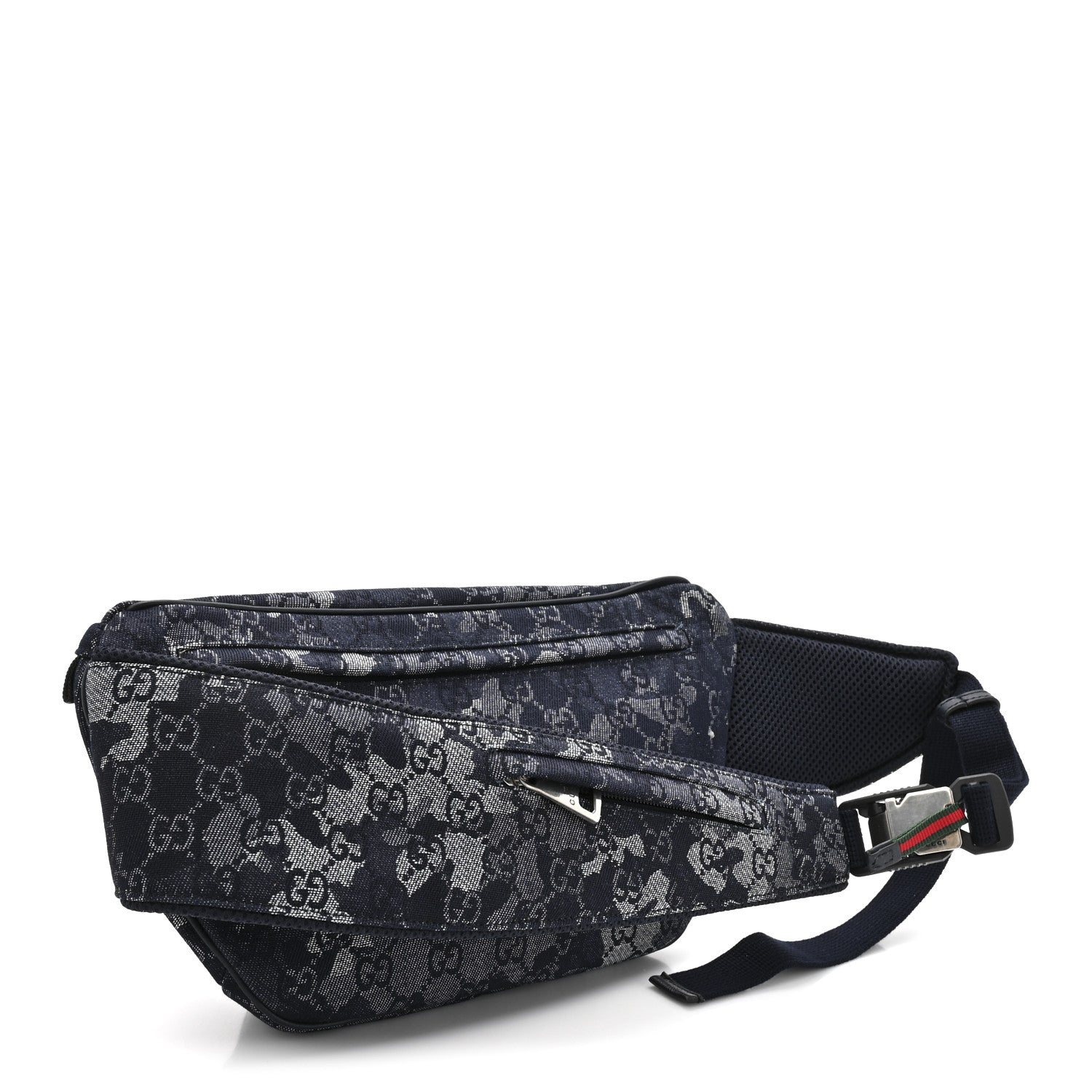 Denim GG Monogram Camouflage Belt Bag Blue