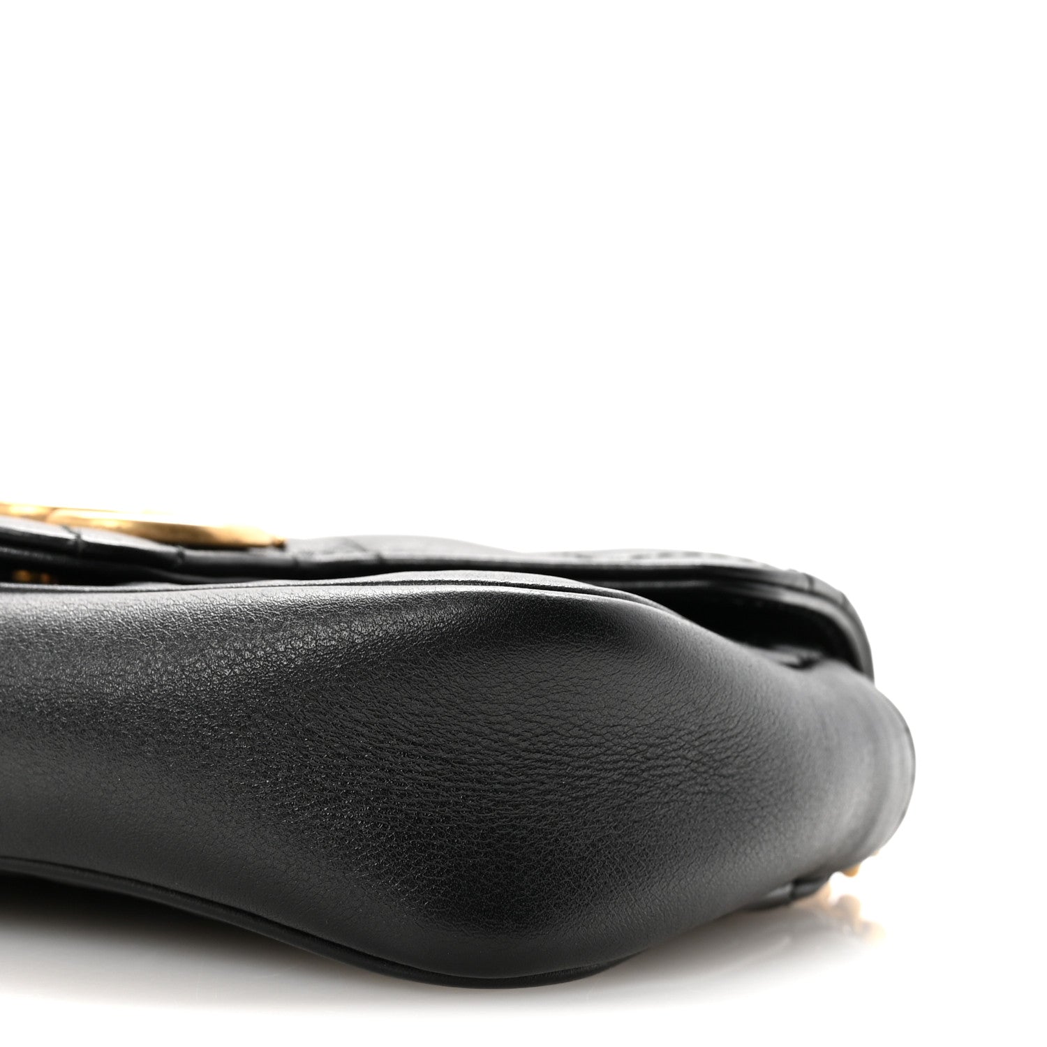Calfskin Matelasse Super Mini GG Marmont Shoulder Bag Black