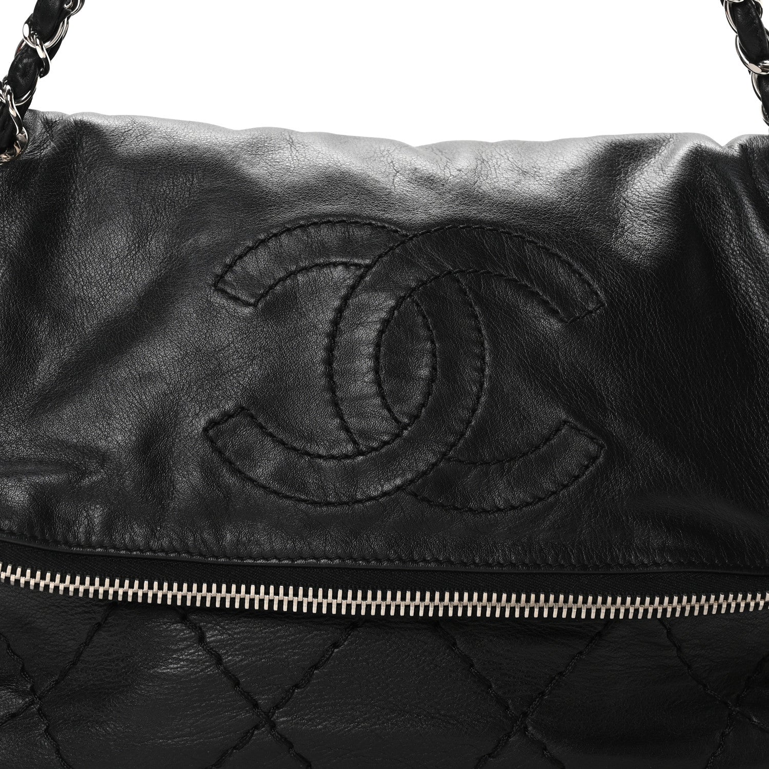 Calfskin Expandable Flap Black